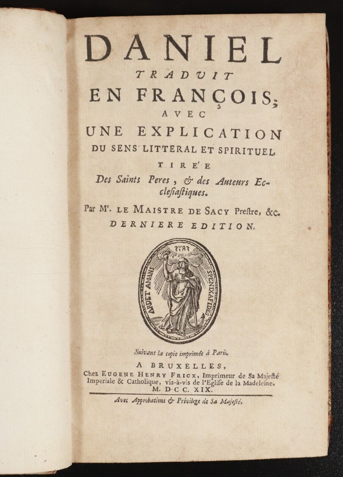 1719 Daniel Traduit En Francois Antiquarian French Theology Book Maistre De Sacy