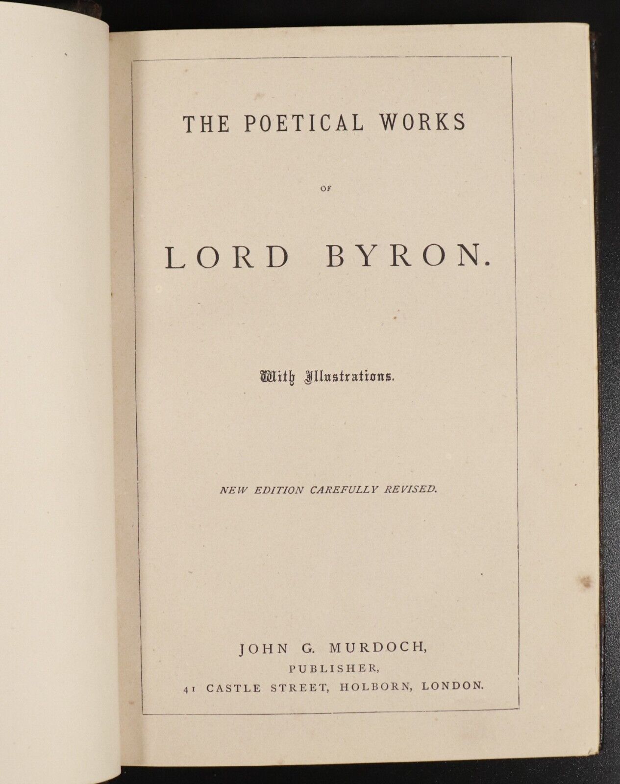 c1875 The Poetical Works Of Lord Byron Illustrated Antique British Poetry Book