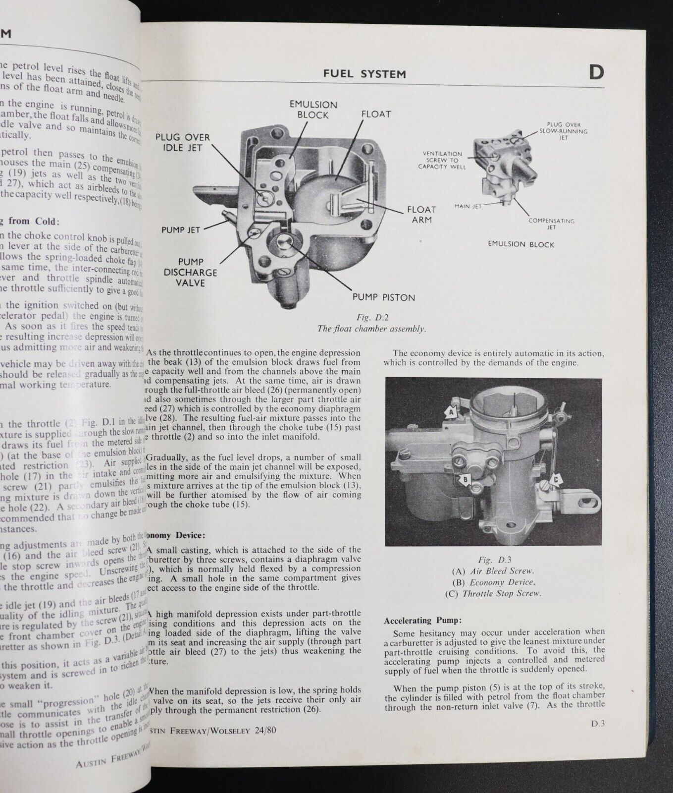 1962 Austin Freeway Wolseley 24/80 Workshop Manual Automotive Repair Book