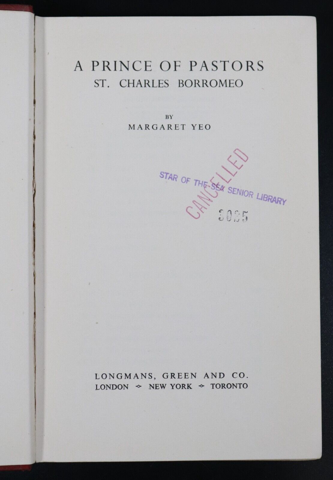1938 A Prince Of Pastors St Charles Borromeo Antique Catholic History Book - 0