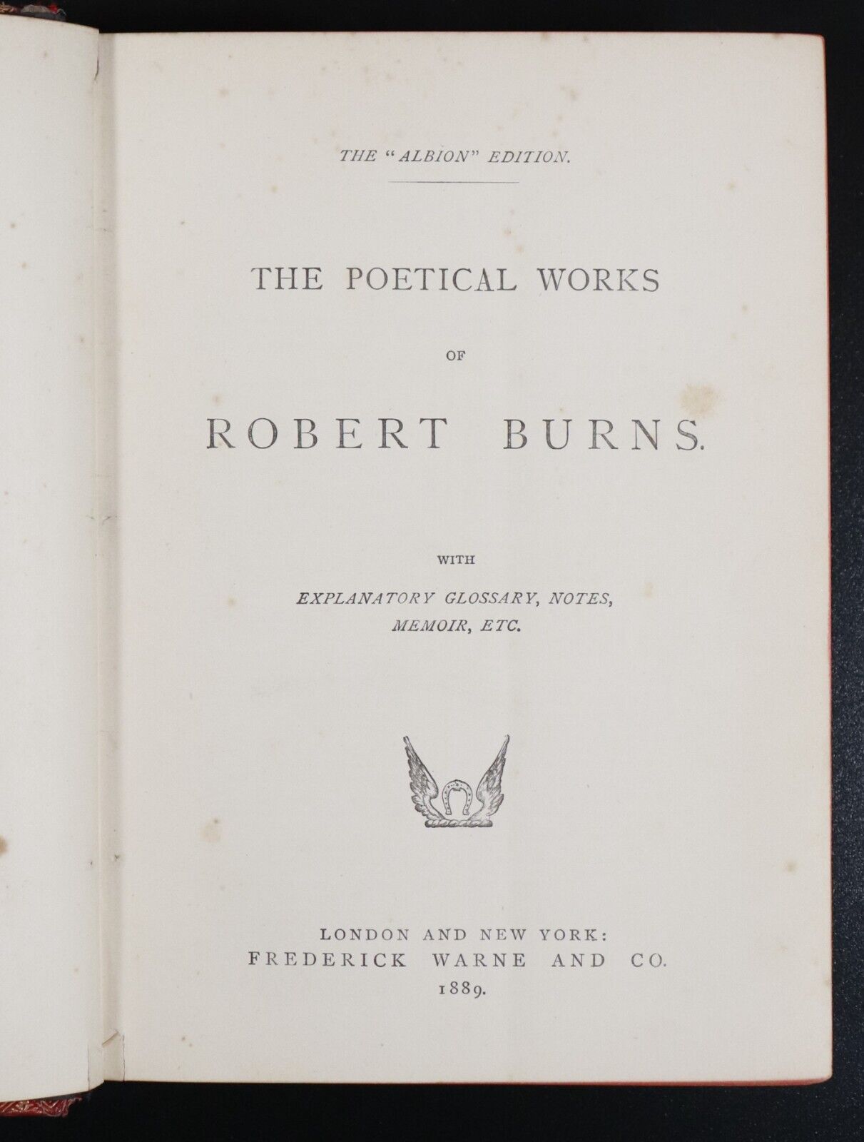 1889 The Poetical Works Of Robert Burns Antique Scottish Literature Book