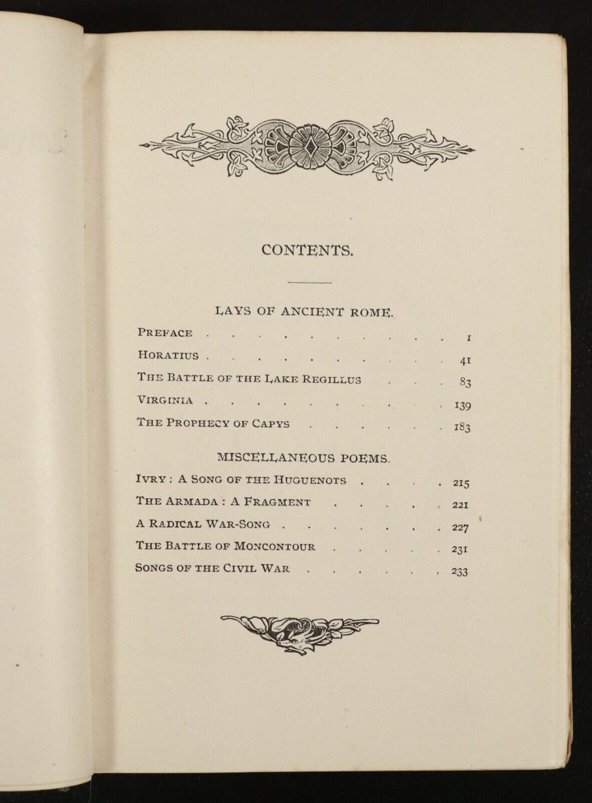 1888 Lays Of Ancient Rome by Lord Macaulay Antique Roman History Poetry Book