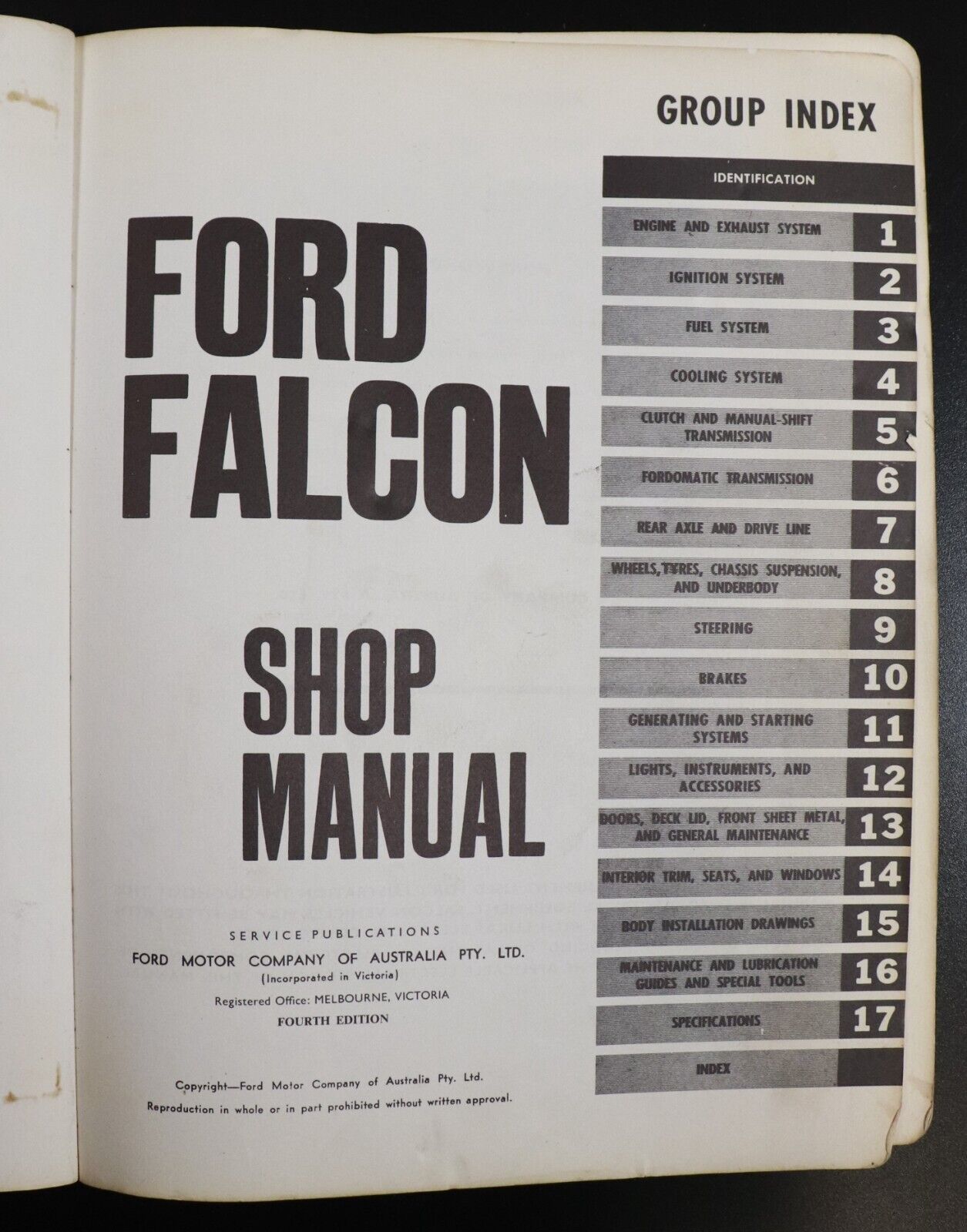 c1965 Ford Falcon Shop Manual Workshop Auto Reference Book 'XK' Falcon - 0