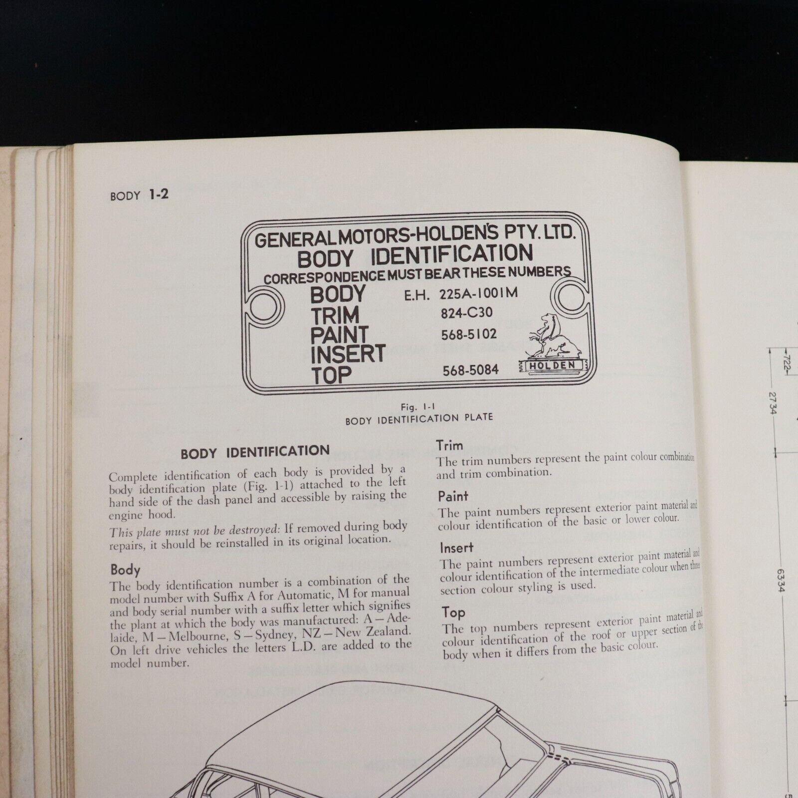 c1965 Holden Shop Manual Supplement 'EH' Series GMH Workshop Auto Reference Book