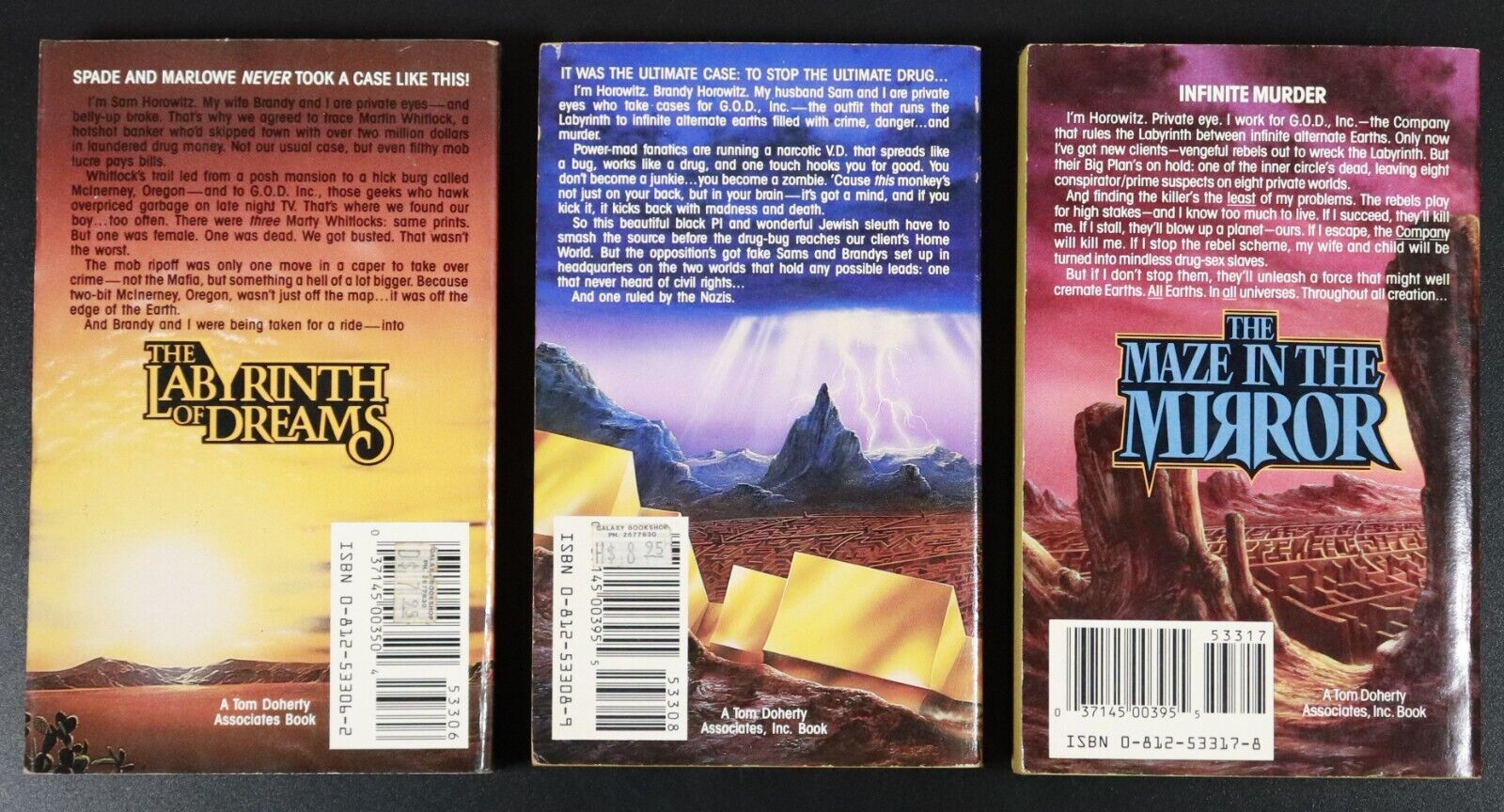 1987 3vol G.O.D. INC by JL Chalker Science Fiction Book Set 1st Editions