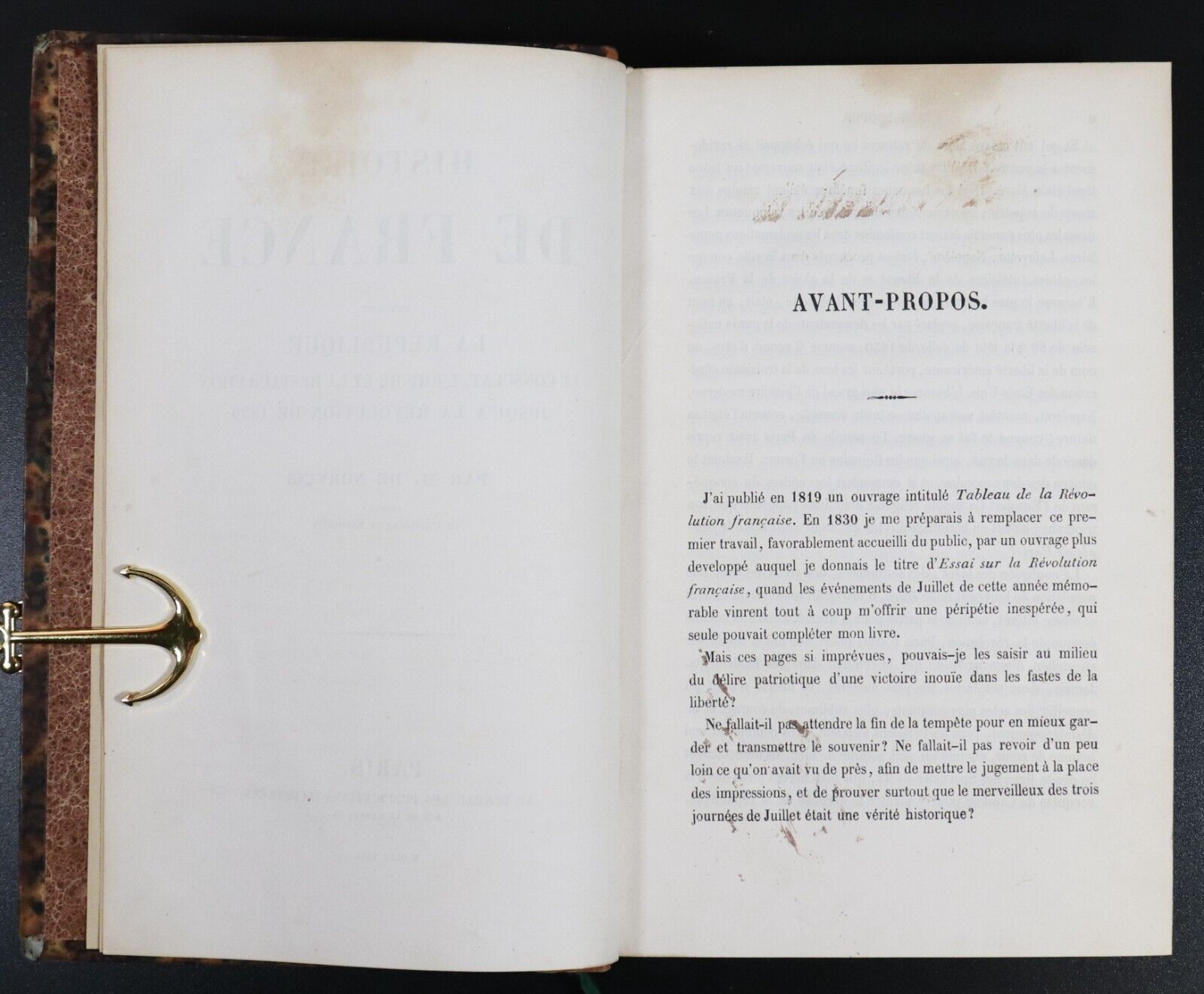 1844 Histoire De France by M. De Norvins Antiquarian French History Book