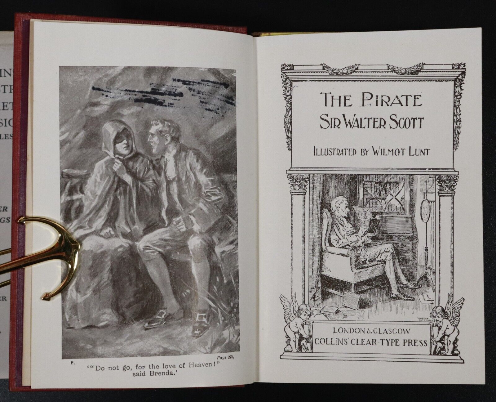 c1910 5vol Works of Sir Walter Scott Antique Literature Books Collins Clear Type