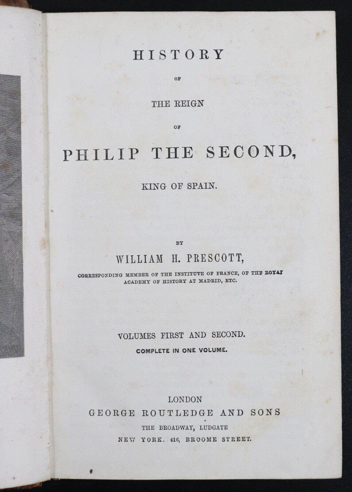 c1855 History Of The Reign Of Philip The Second Antiquarian British History Book