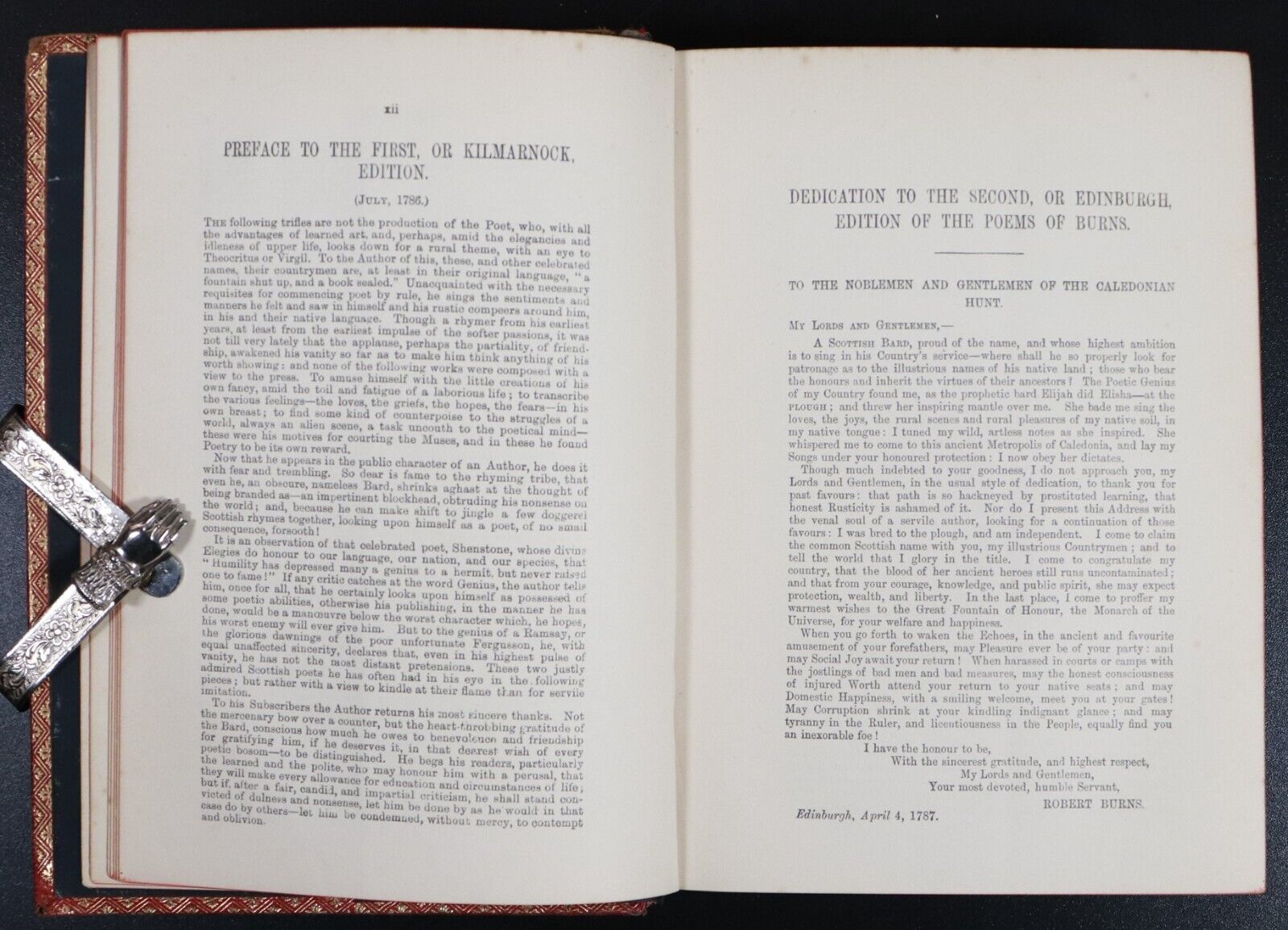 1889 The Poetical Works Of Robert Burns Antique Scottish Literature Book