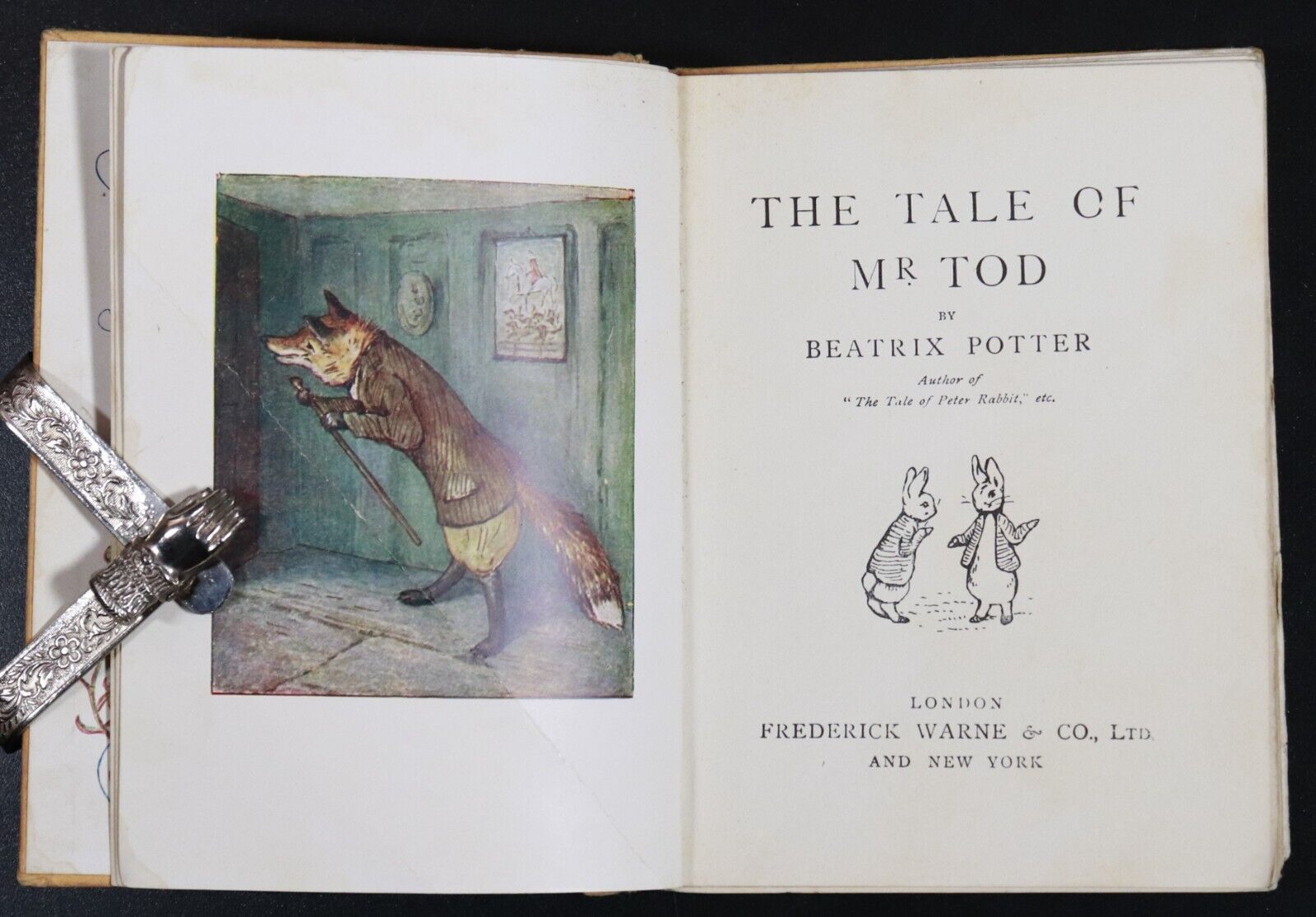 c1920 The Tale Of Mr Tod by Beatrix Potter Antique Childrens Book Illustrated