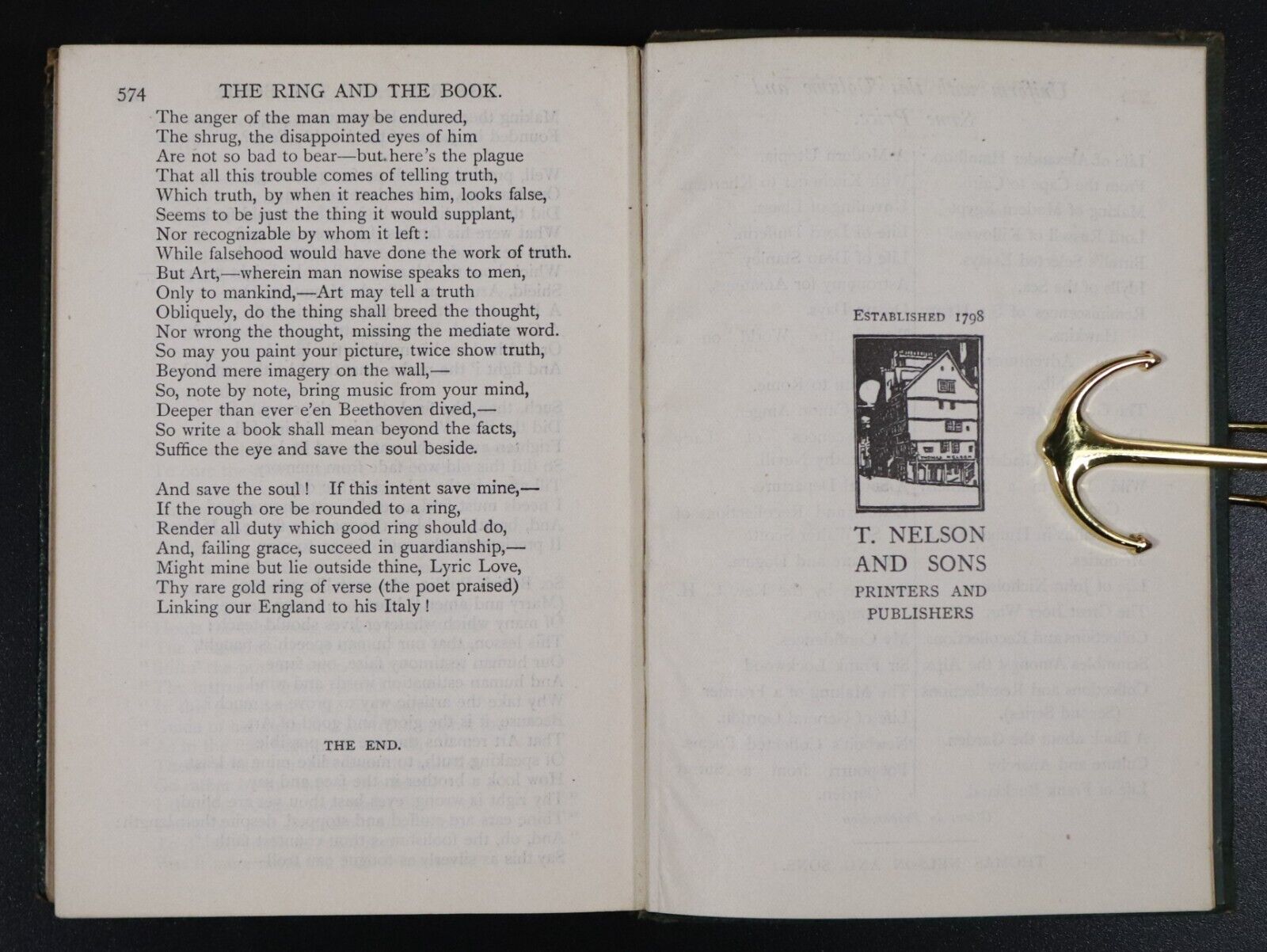 c1900 The Ring & The Book by Robert Browning Antique Literature Book