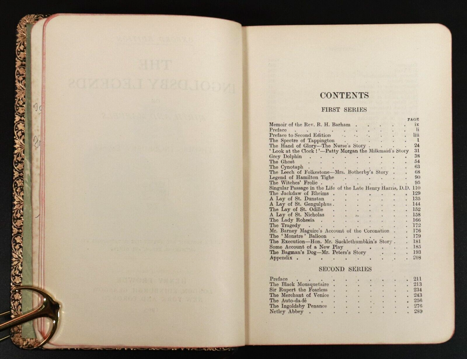 1905 The Ingoldsby Legends or Mirth & Marvels Antique British Literature Book