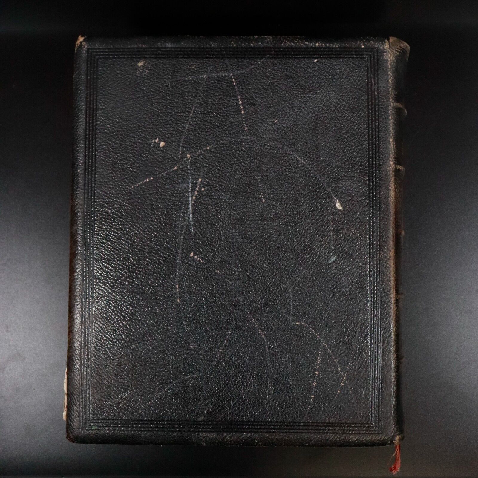 1897 Holy Bible w/Old & New Testaments Large Black Leather Antiquarian Bible