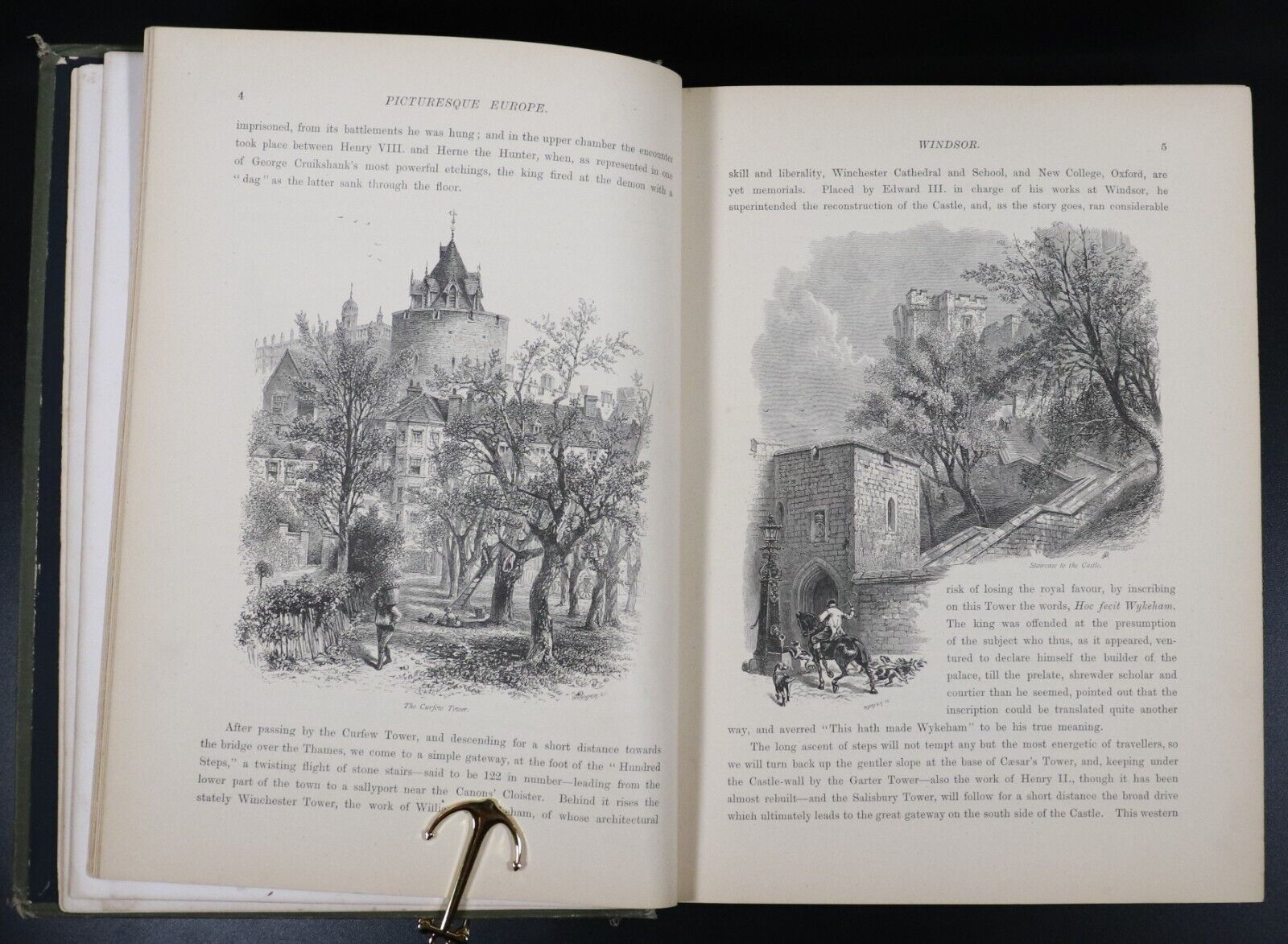 c1890 Picturesque Europe: The British Isles Antiquarian Illustrated History Book