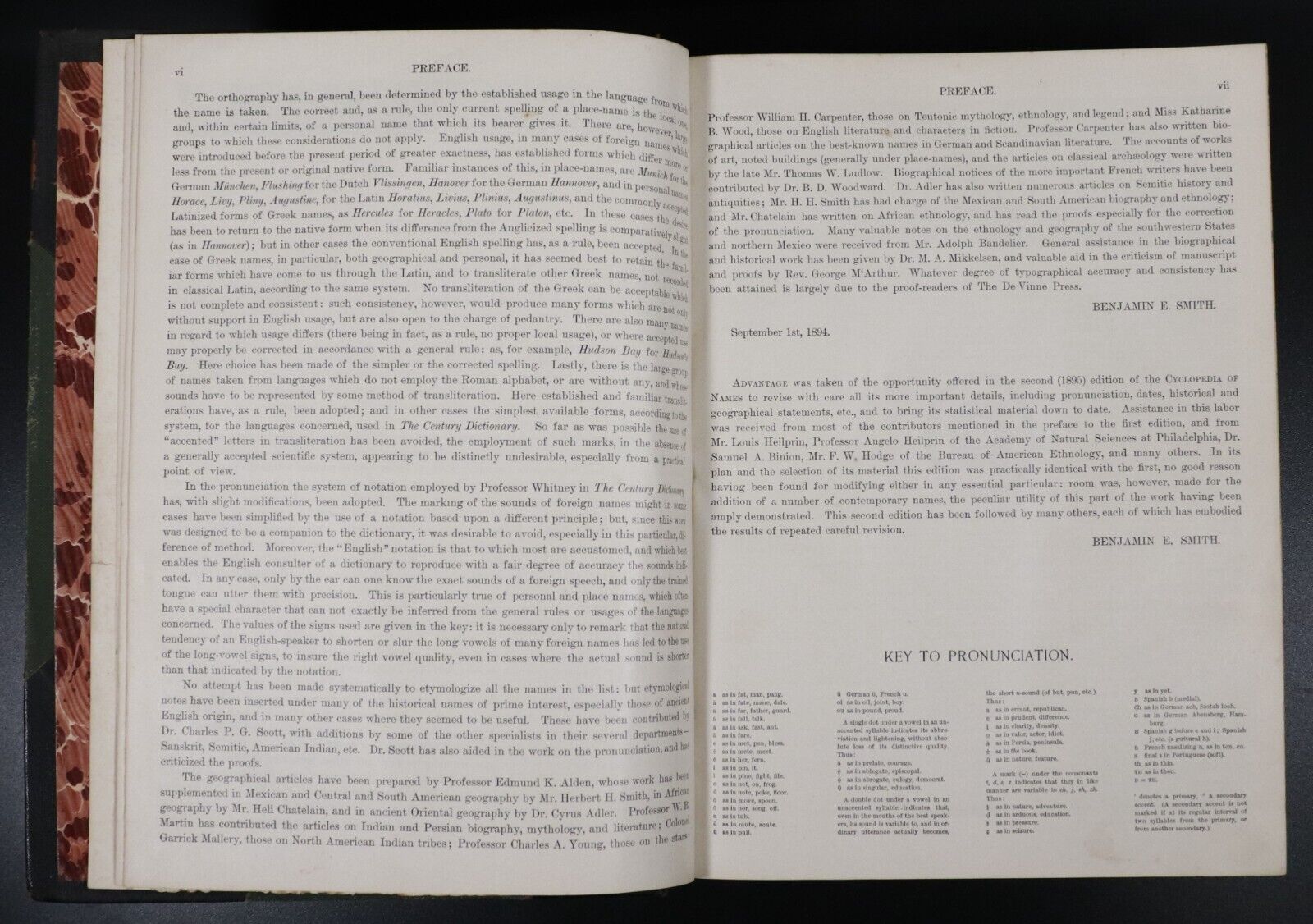 1904 The Century Cyclopedia Of Names by B.E. Smith Antique Names Reference Book