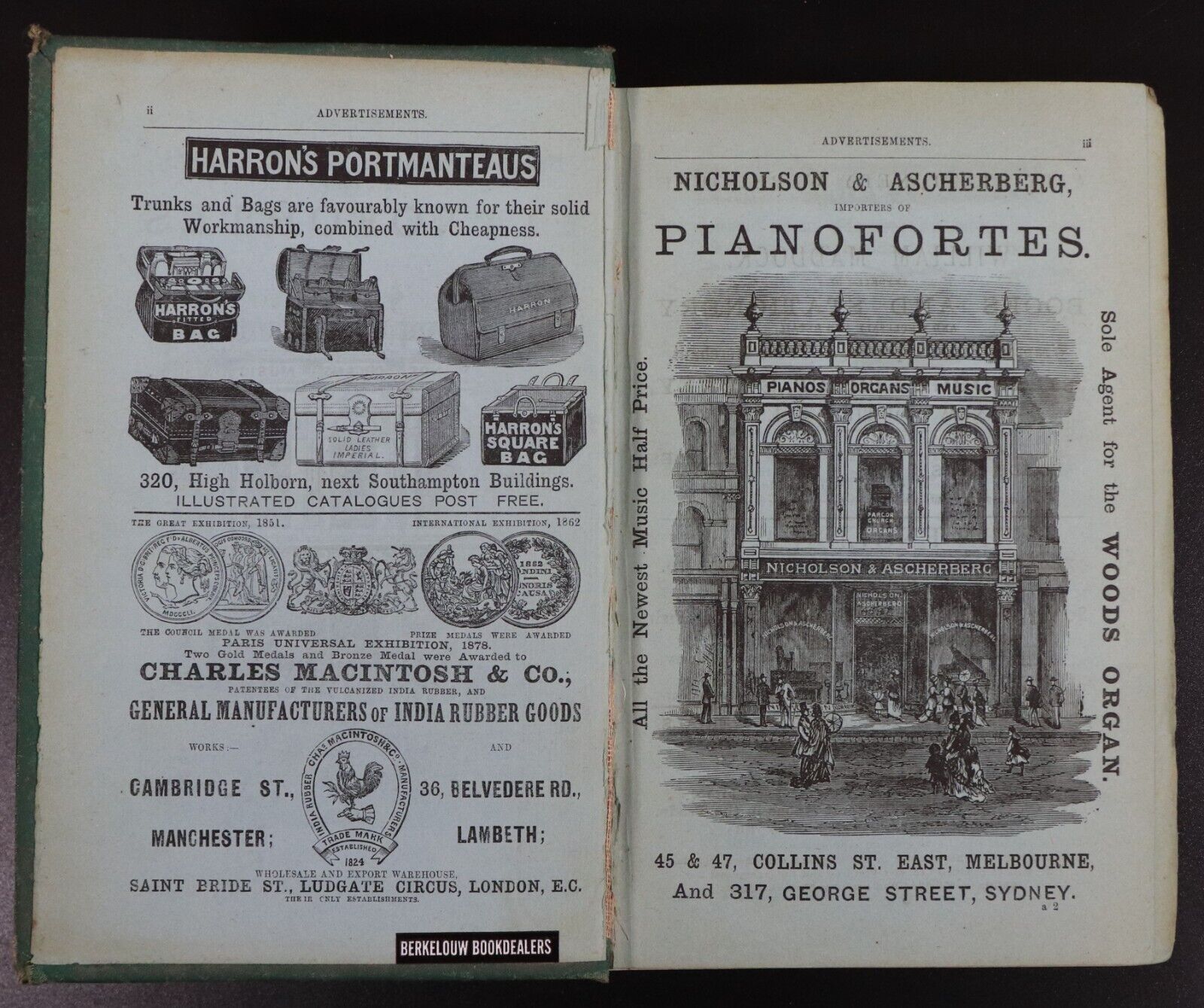 1880 Australian Handbook Almanac Importers Directory Antiquarian Reference Book - 0