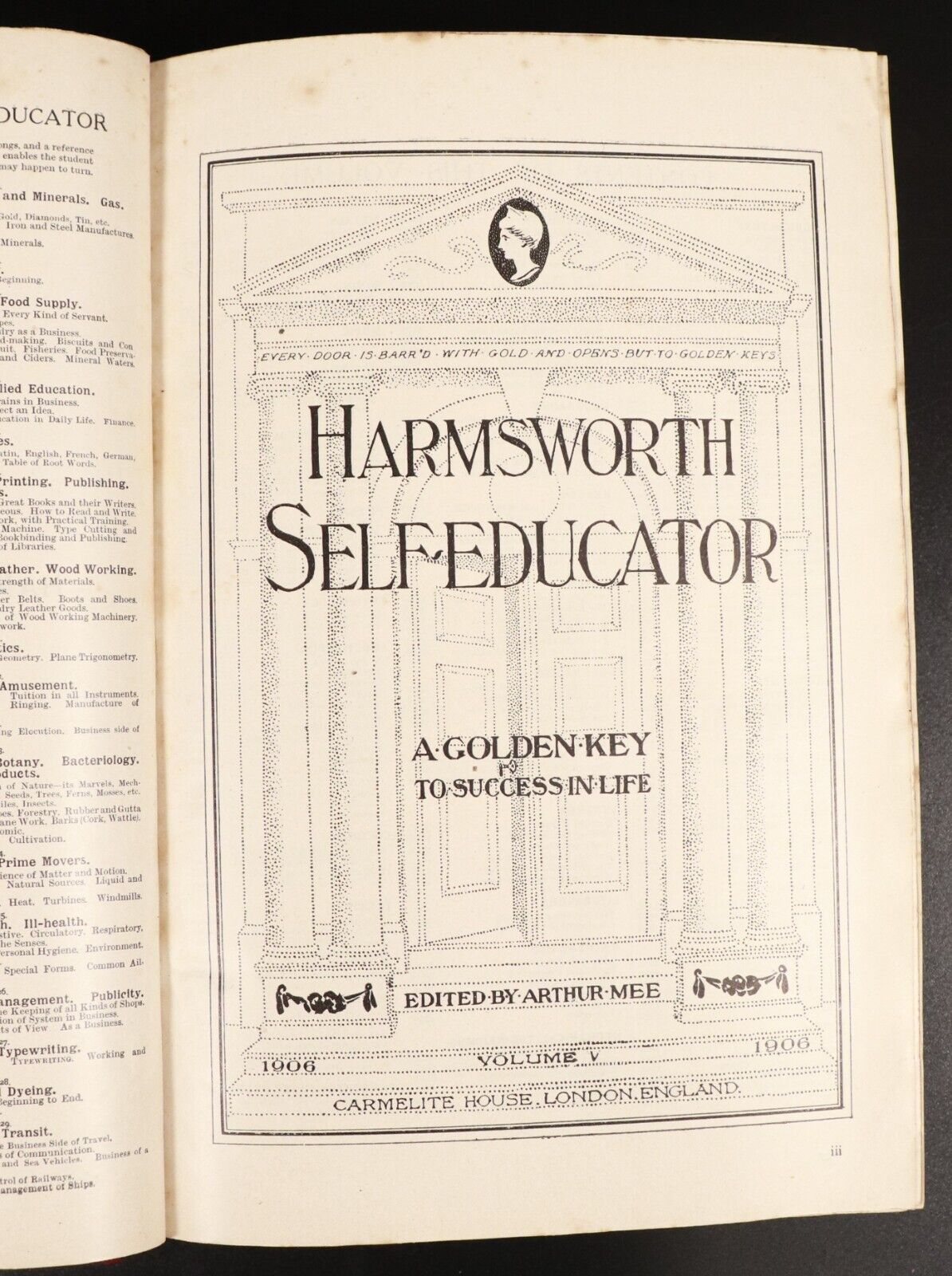 1906 8vol Harmsworth Self Educator Antique Reference Book Set Arthur Mee