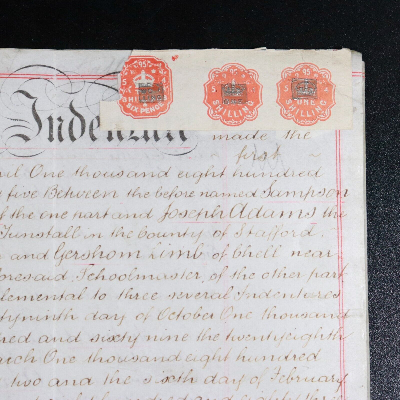 1895 Legal Indenture Transfer Of Mortgage Manuscript
