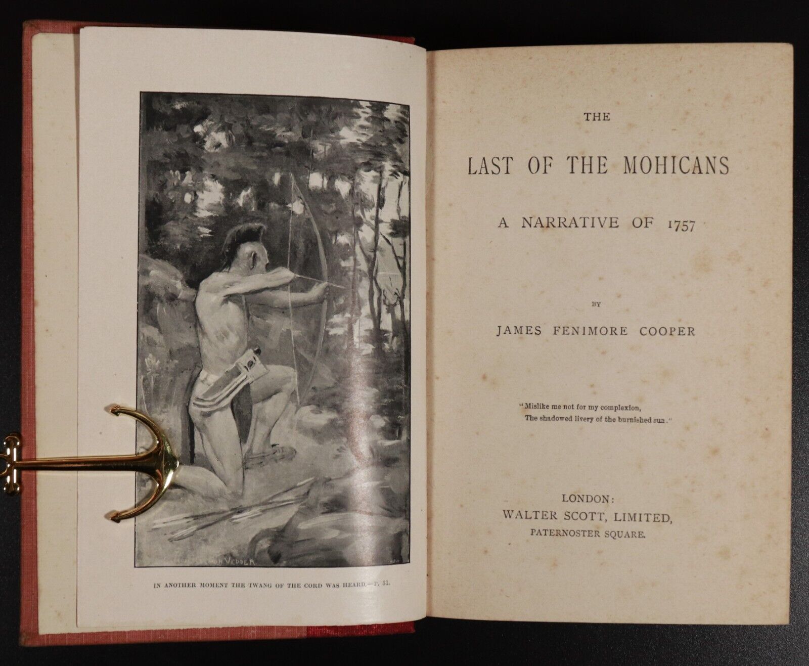 c1897 The Last Of The Mohicans by J.F. Cooper Antique American Fiction Book - 0