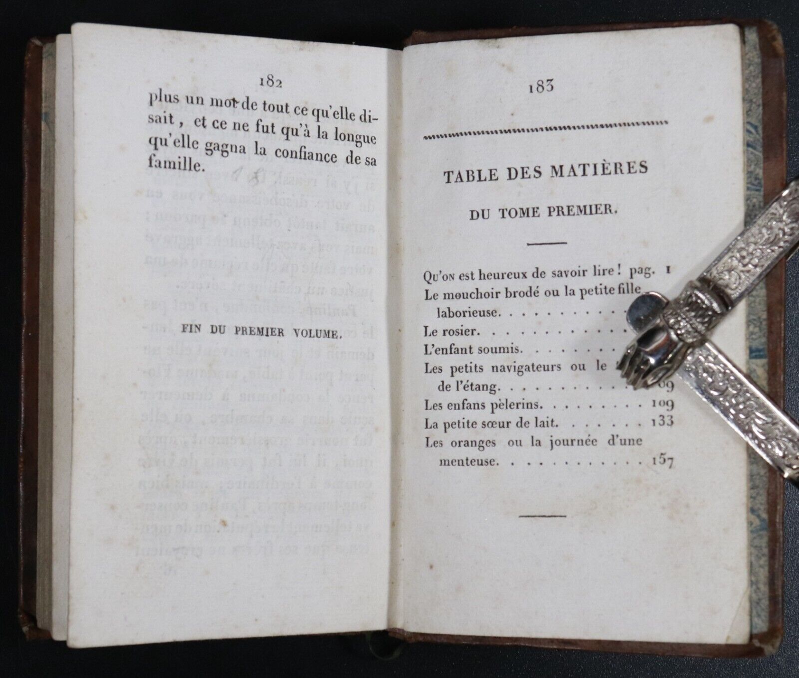 1822 Bibliotheque D'Arthur ou Petites Nouvelle Antiquarian French Childrens Book