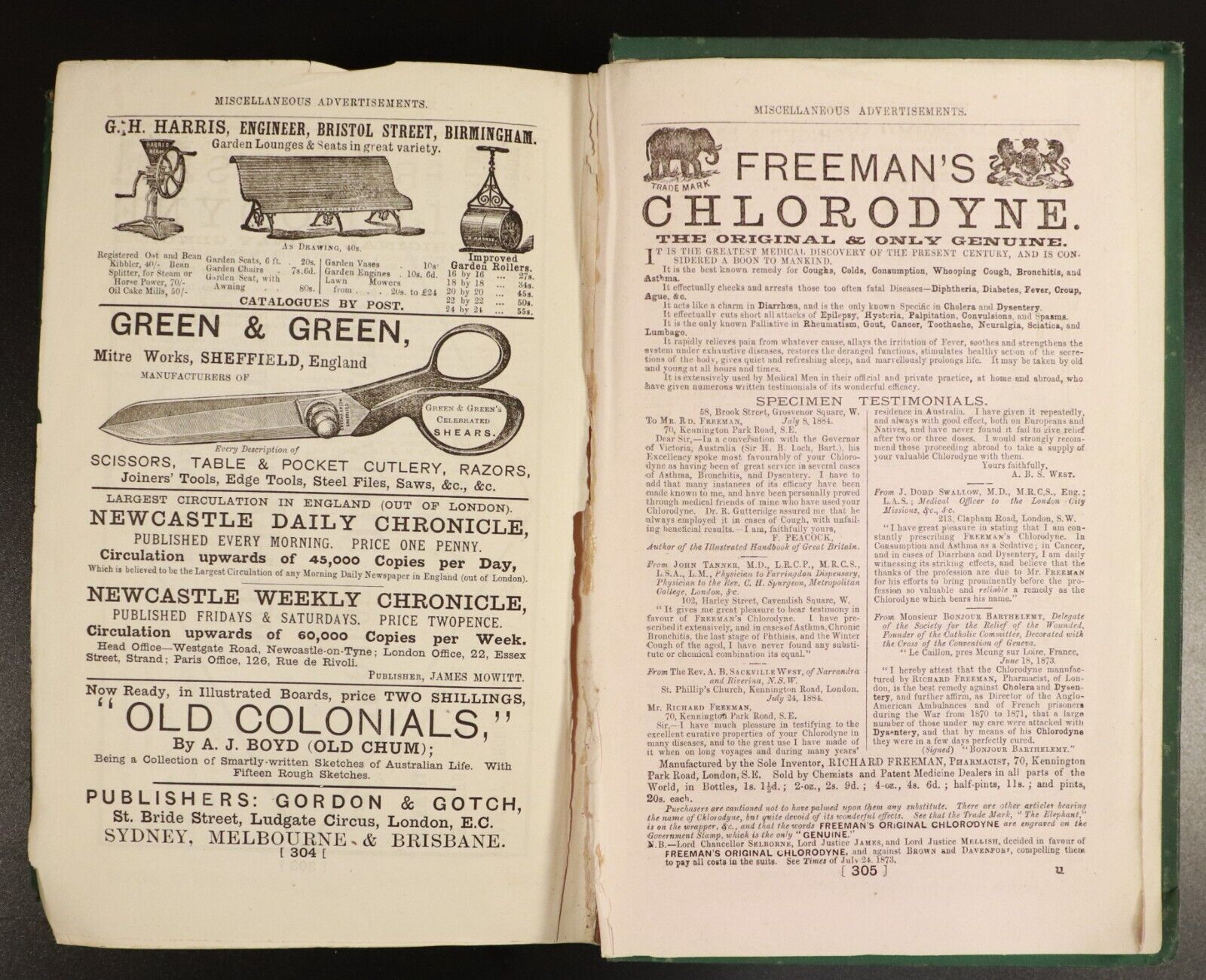 1886 Australian Handbook Directory Business Guide Antiquarian Reference Book