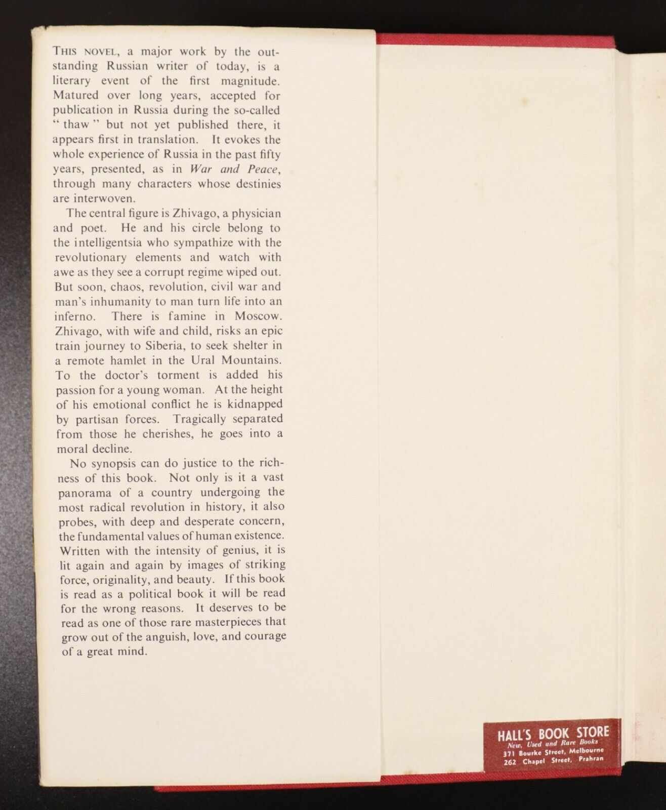 1959 Doctor Zhivago by Boris Pasternak Vintage Classic Fiction Book Literature