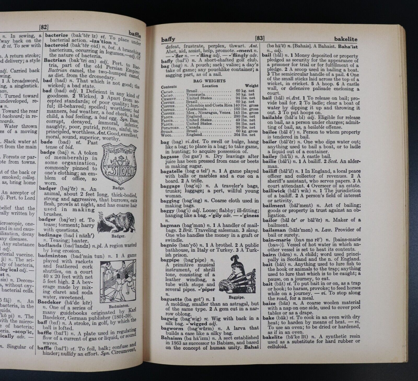 1963 Webster's Home University Dictionary Large Vintage Reference Book