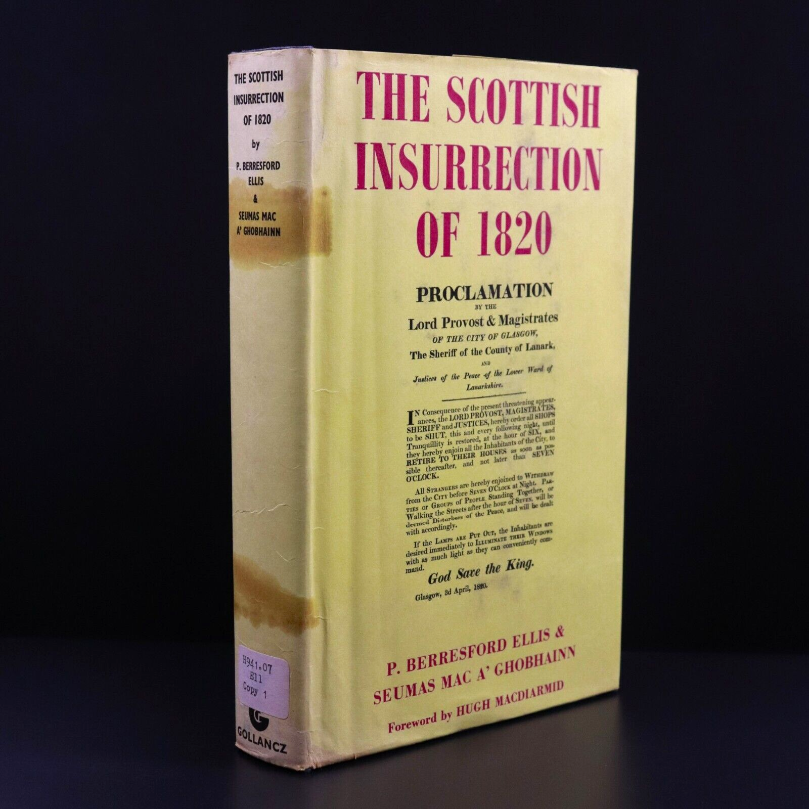 1970 The Scottish Insurrection Of 1820 Vintage History Book Scotland