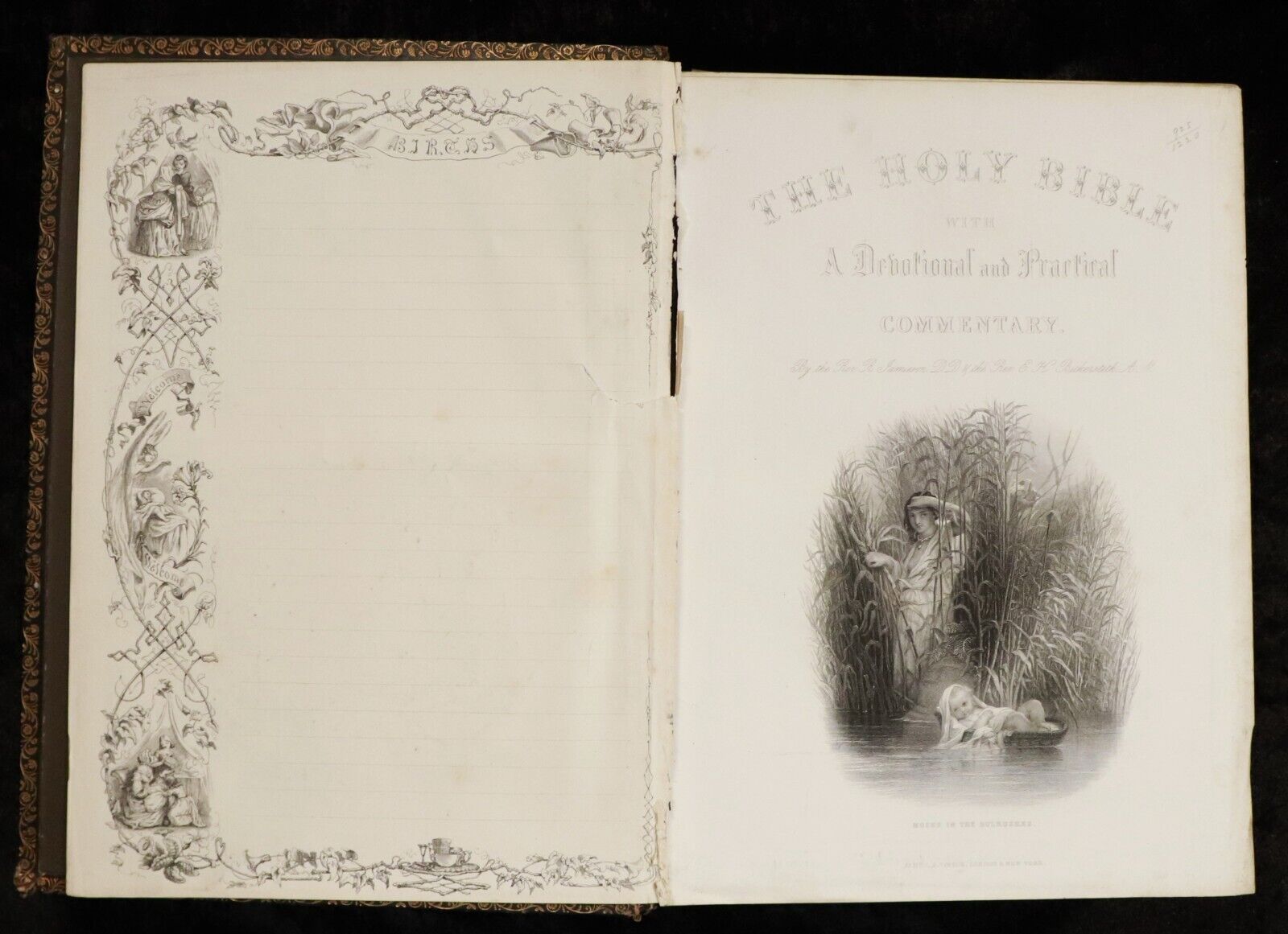 c1860 Commentary On Old Testament + Holy Bible Robert Jamieson Antiquarian Bible