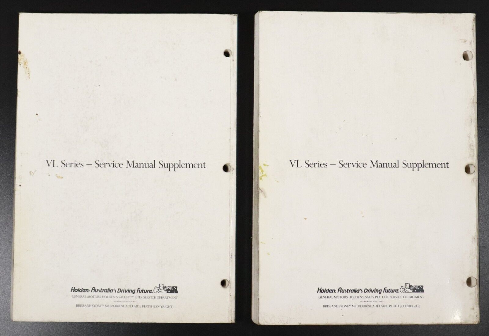 1986 Holden Commodore Holden Calais VL Series Service Manual Supplement Books x4