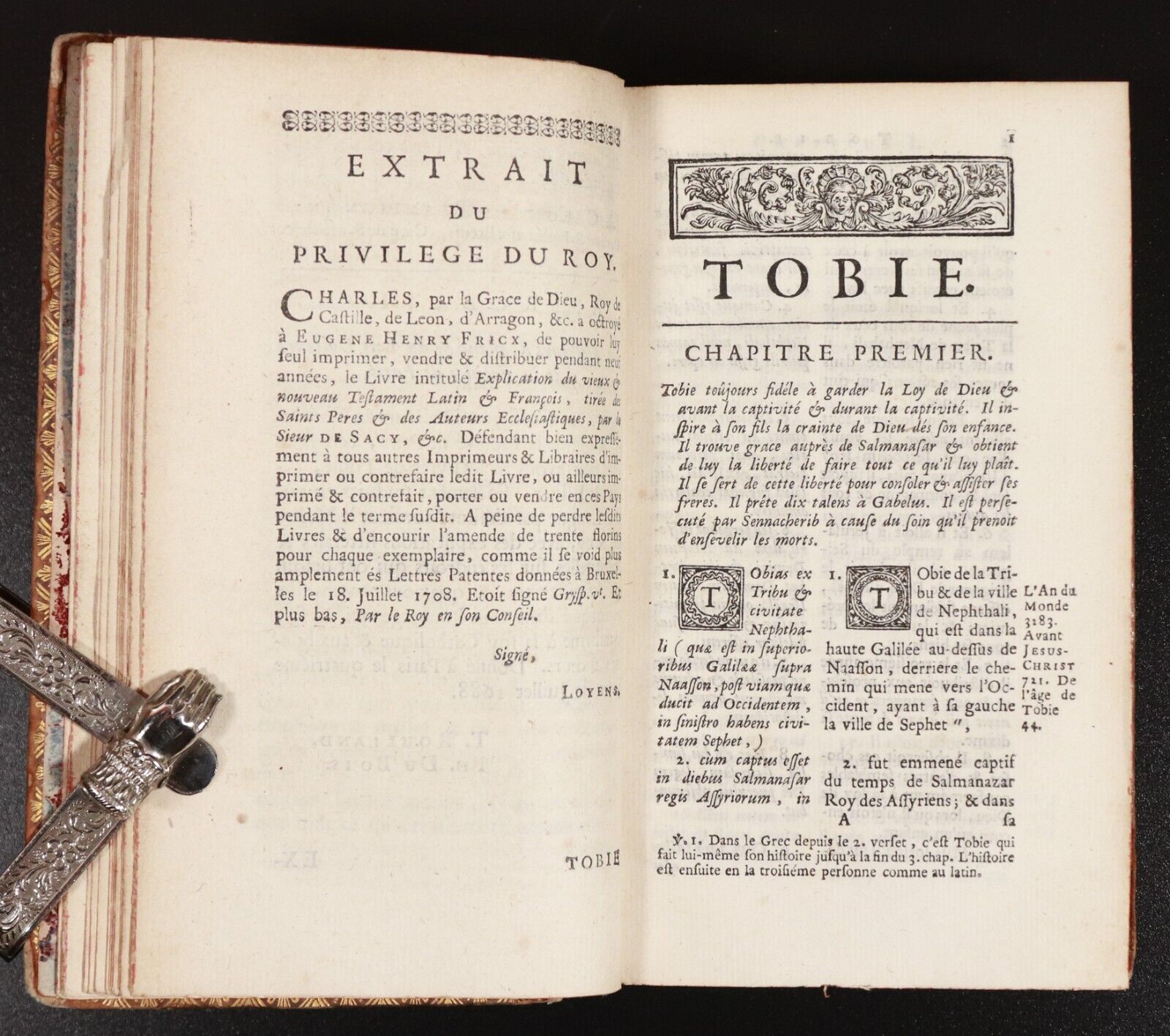 1719 Tobie Judith et Esther Antiquarian French Theology Book Maistre De Sacy