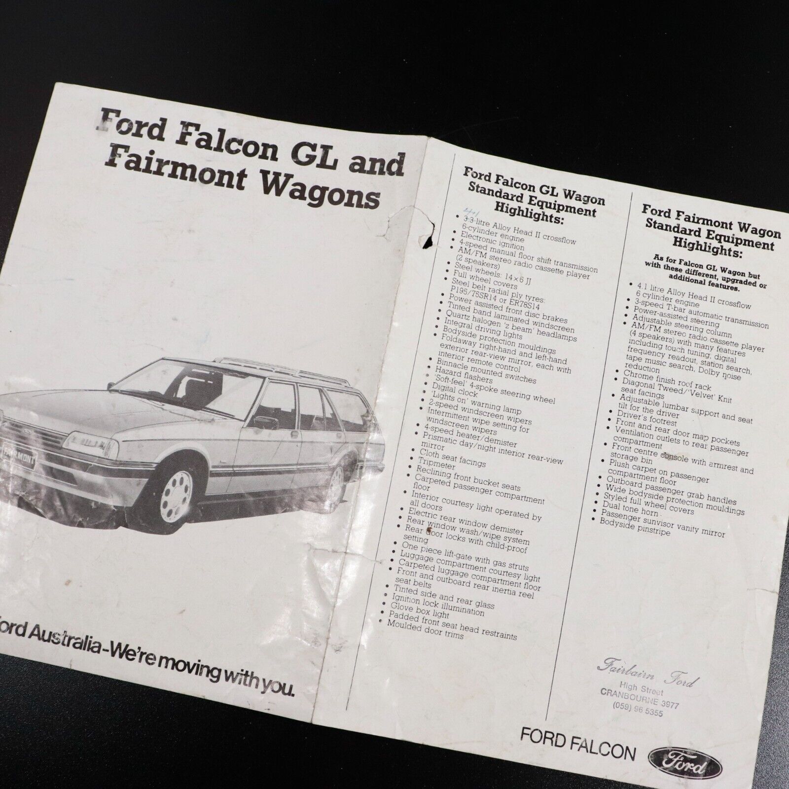 1985 Ford Falcon Fairmont XF Owners Manual & Service Books Automotive Book