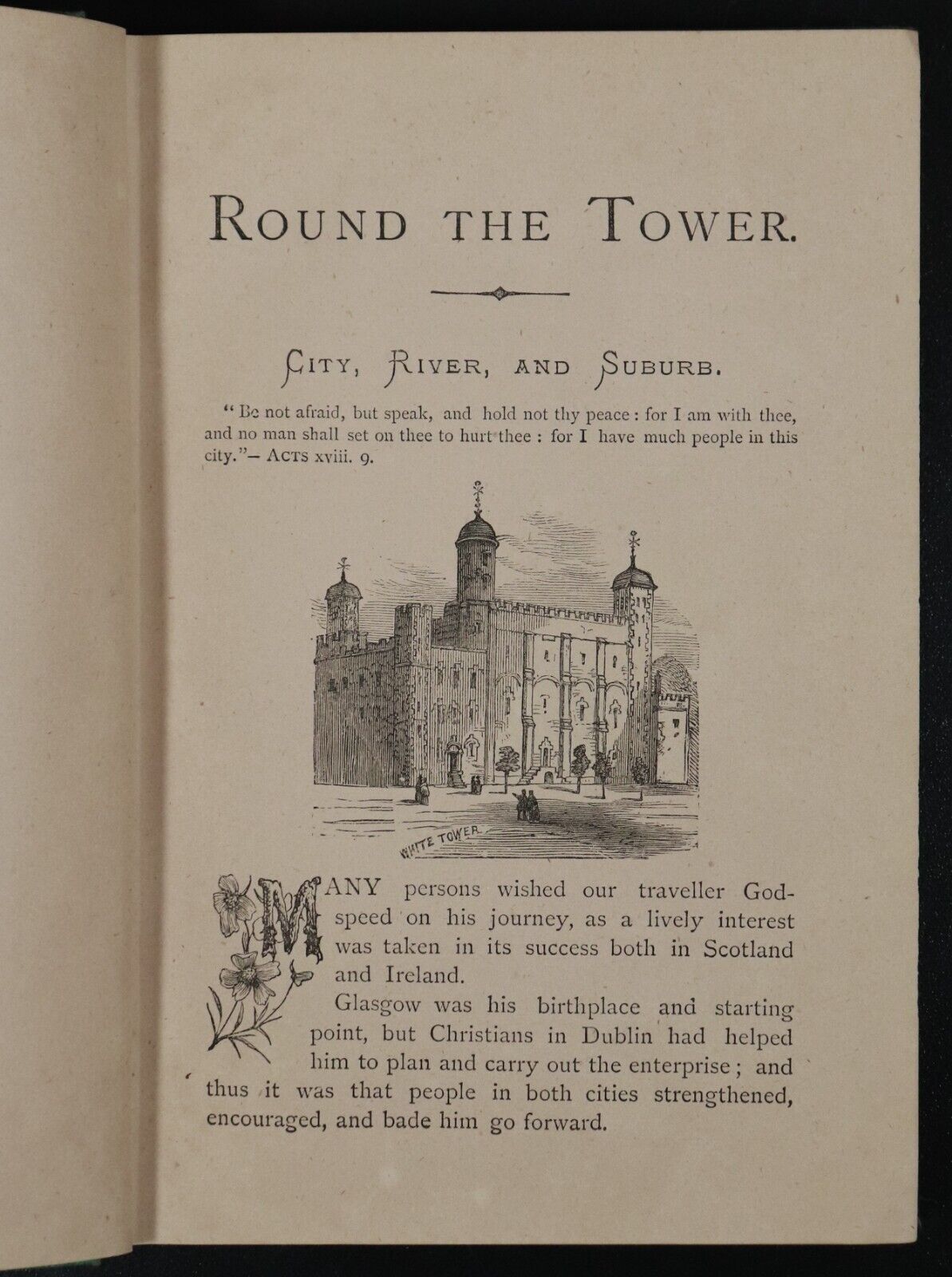 1875 Round The Tower: London City Mission Story Antique British History Book