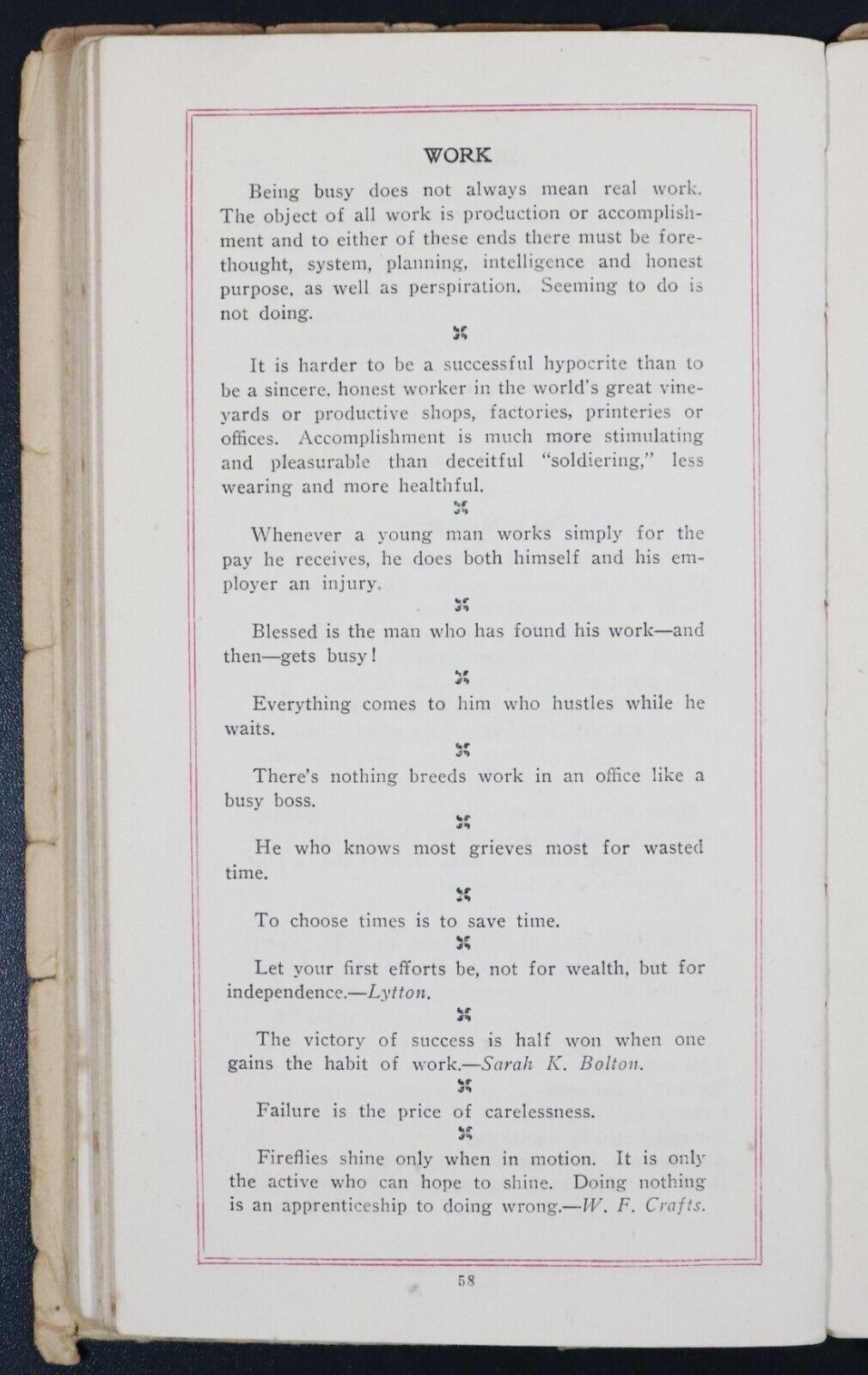 c1919 Backbone by S DeWitt Clough Antique Self Help Personal Development Book