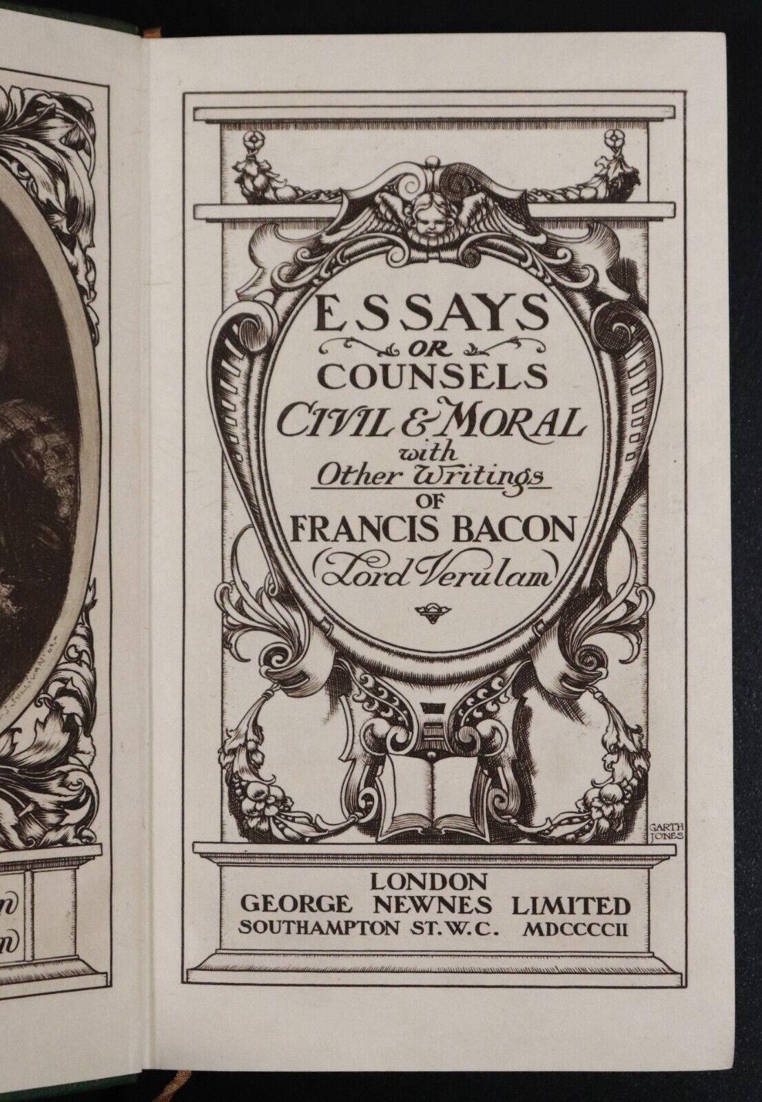 1902 Essays Civil & Moral + Writings Of Francis Bacon Antique Philosophy Book