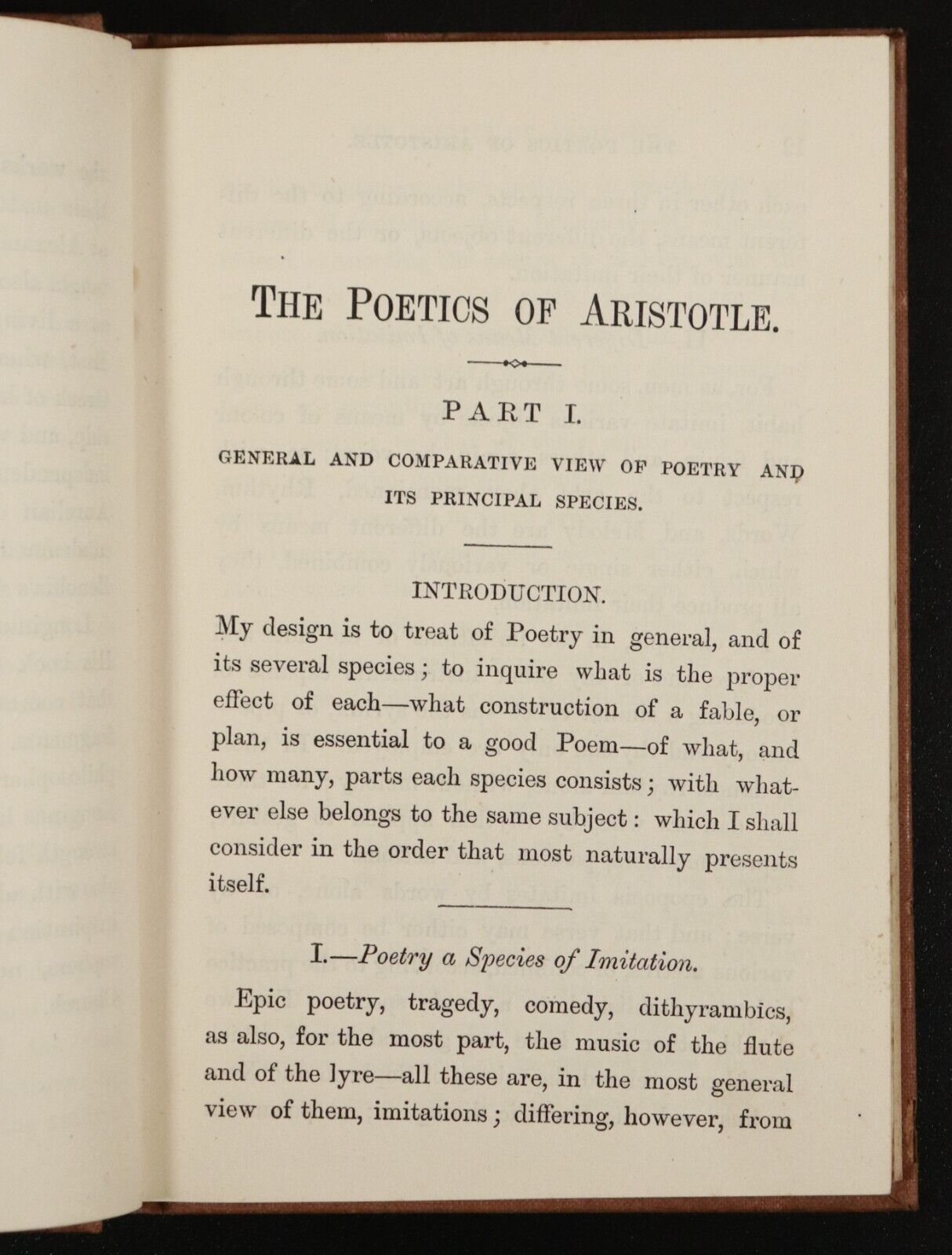 1883 The Poetics Of Aristotle With Treatise On Sublime Antique Philosophy Book