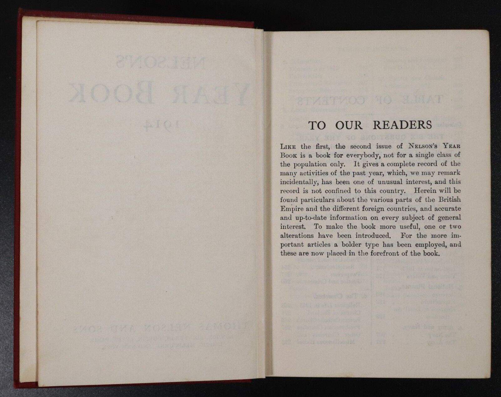 1914Thomas Nelson's Year Book for 1913-14 Antique British History Book Map