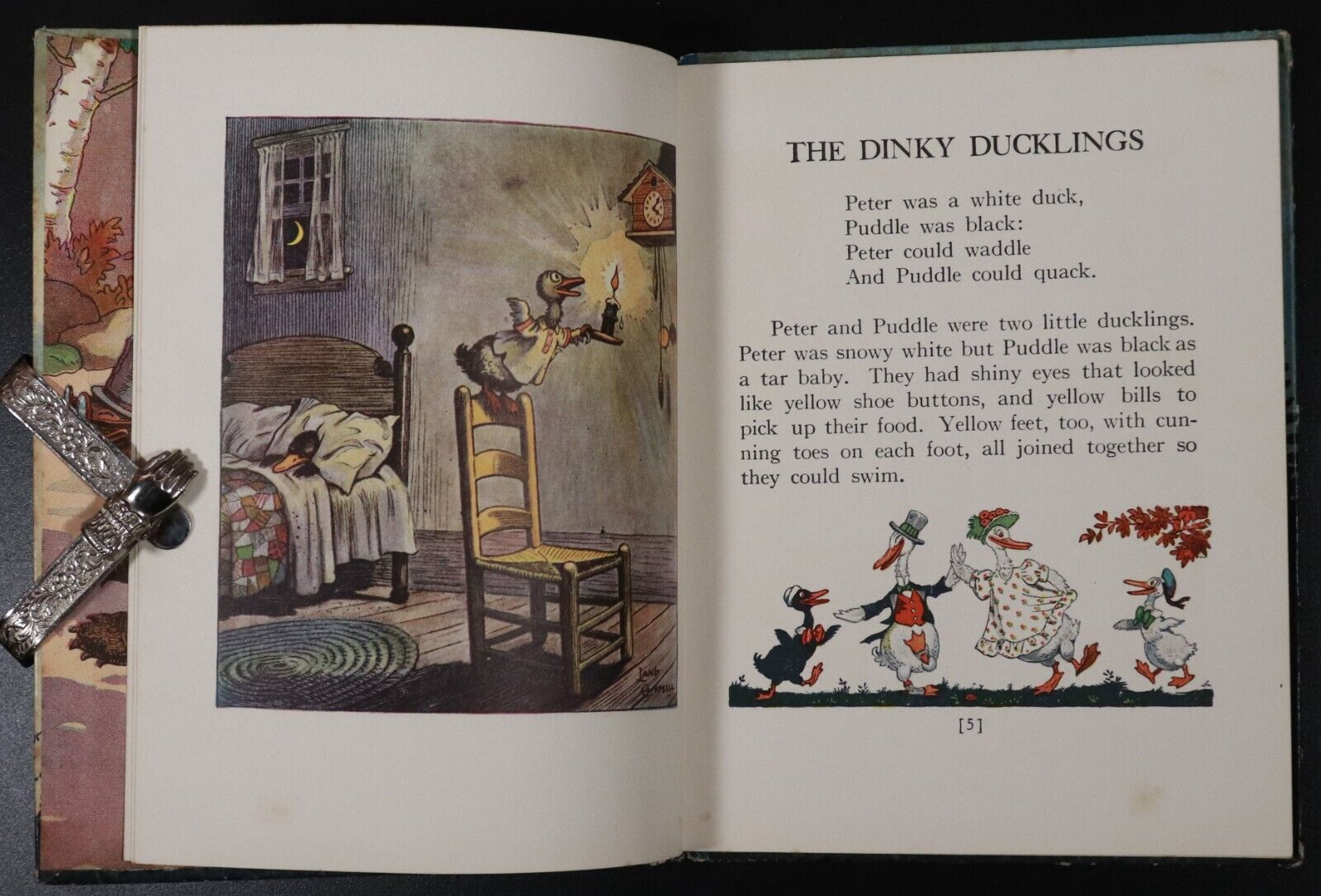 1928 The Dinky Ducklings by Lang Campbell Antique Childrens Book Illustrated