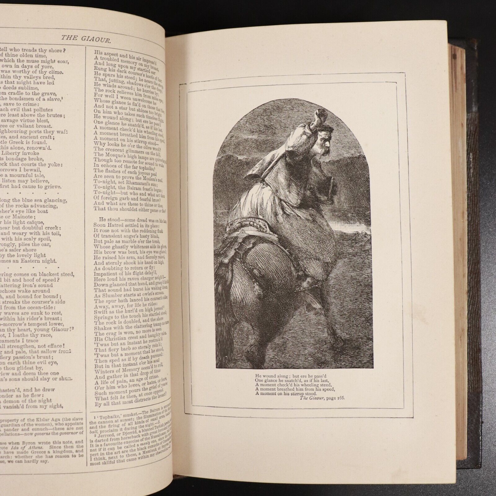 c1875 The Poetical Works Of Lord Byron Illustrated Antique British Poetry Book