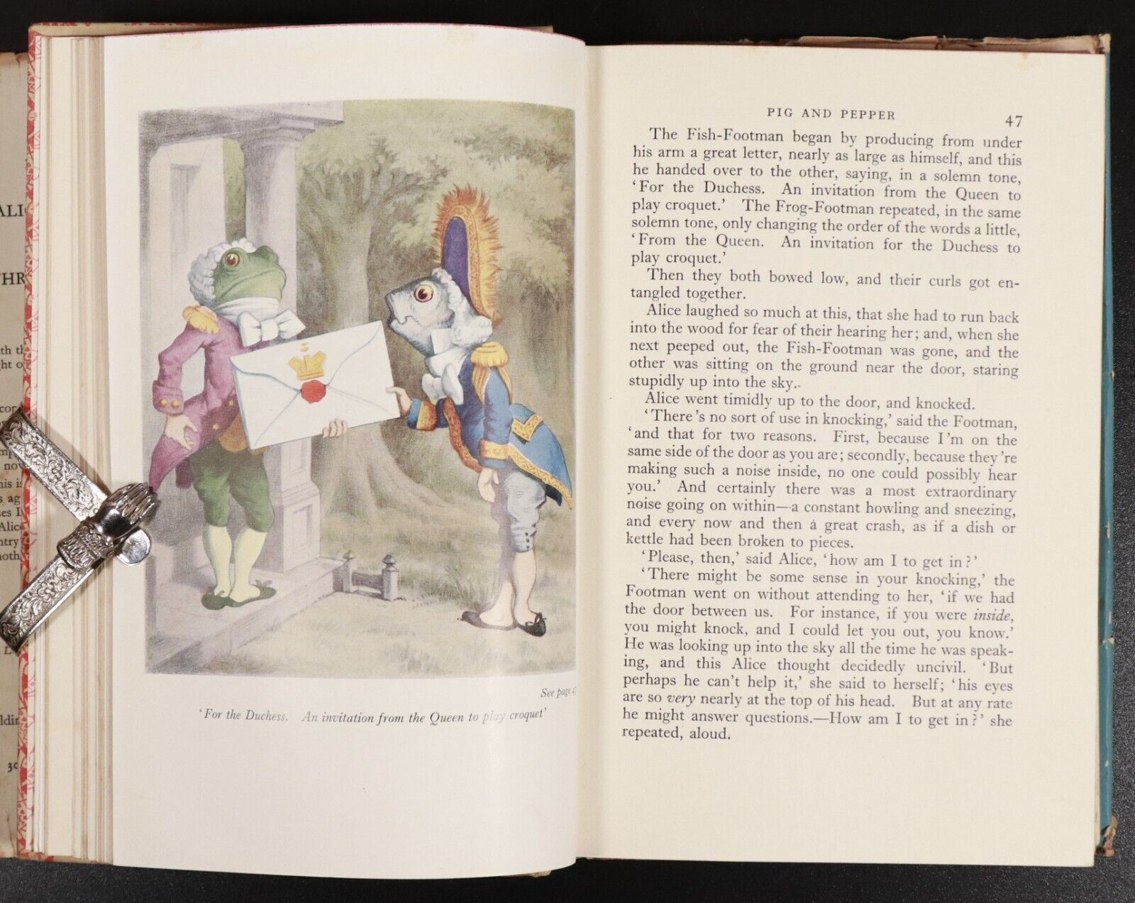 1954 Alice's Adventures In Wonderland L. Carroll Antique Fiction Book J. Tenniel
