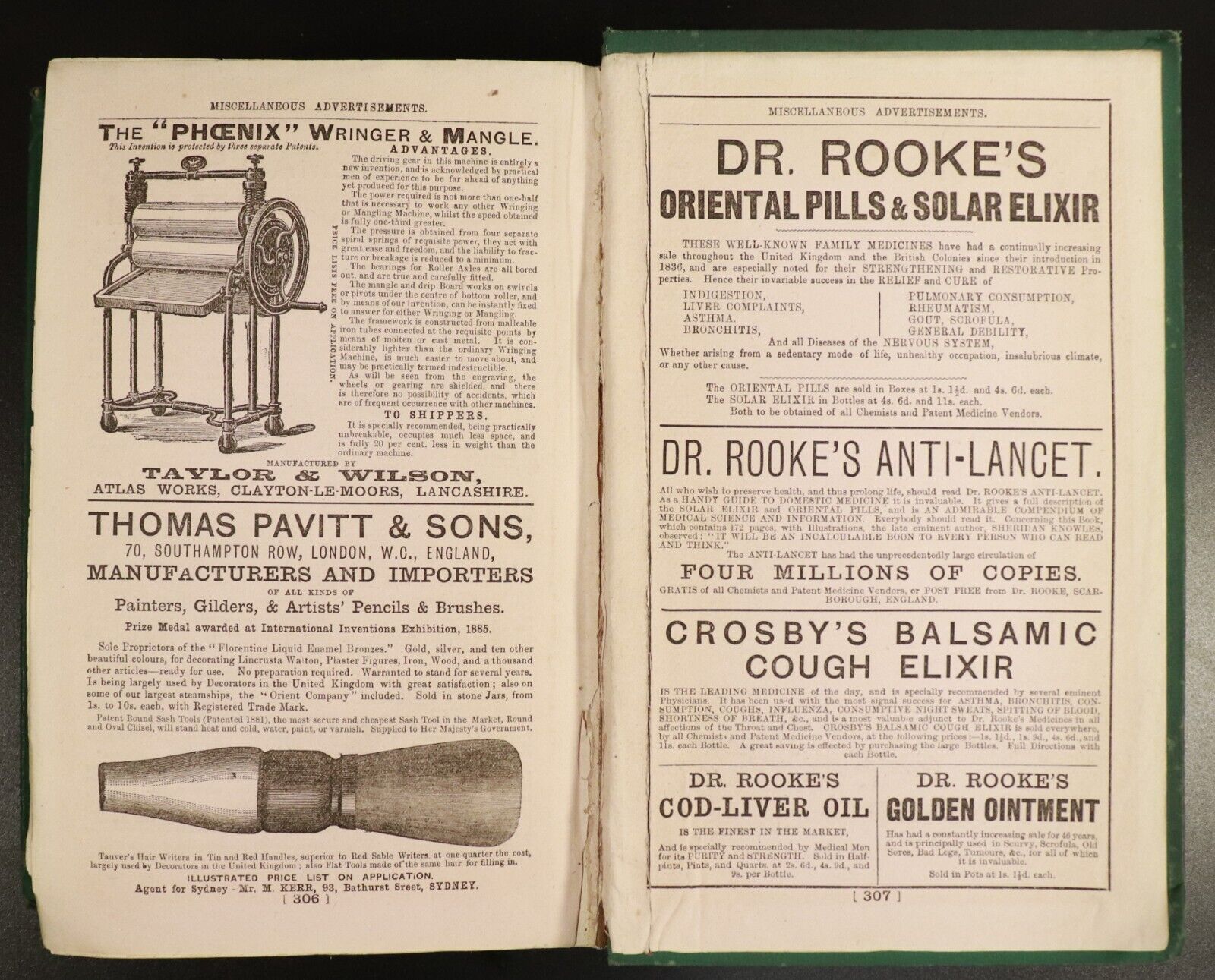 1886 Australian Handbook Directory Business Guide Antiquarian Reference Book