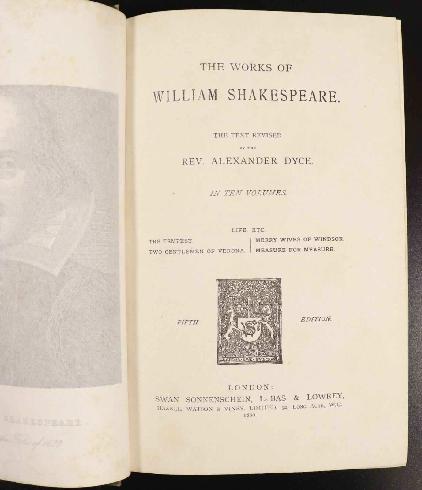 1886 7vol Works Of William Shakespeare by Alexander Dyce Antique Books