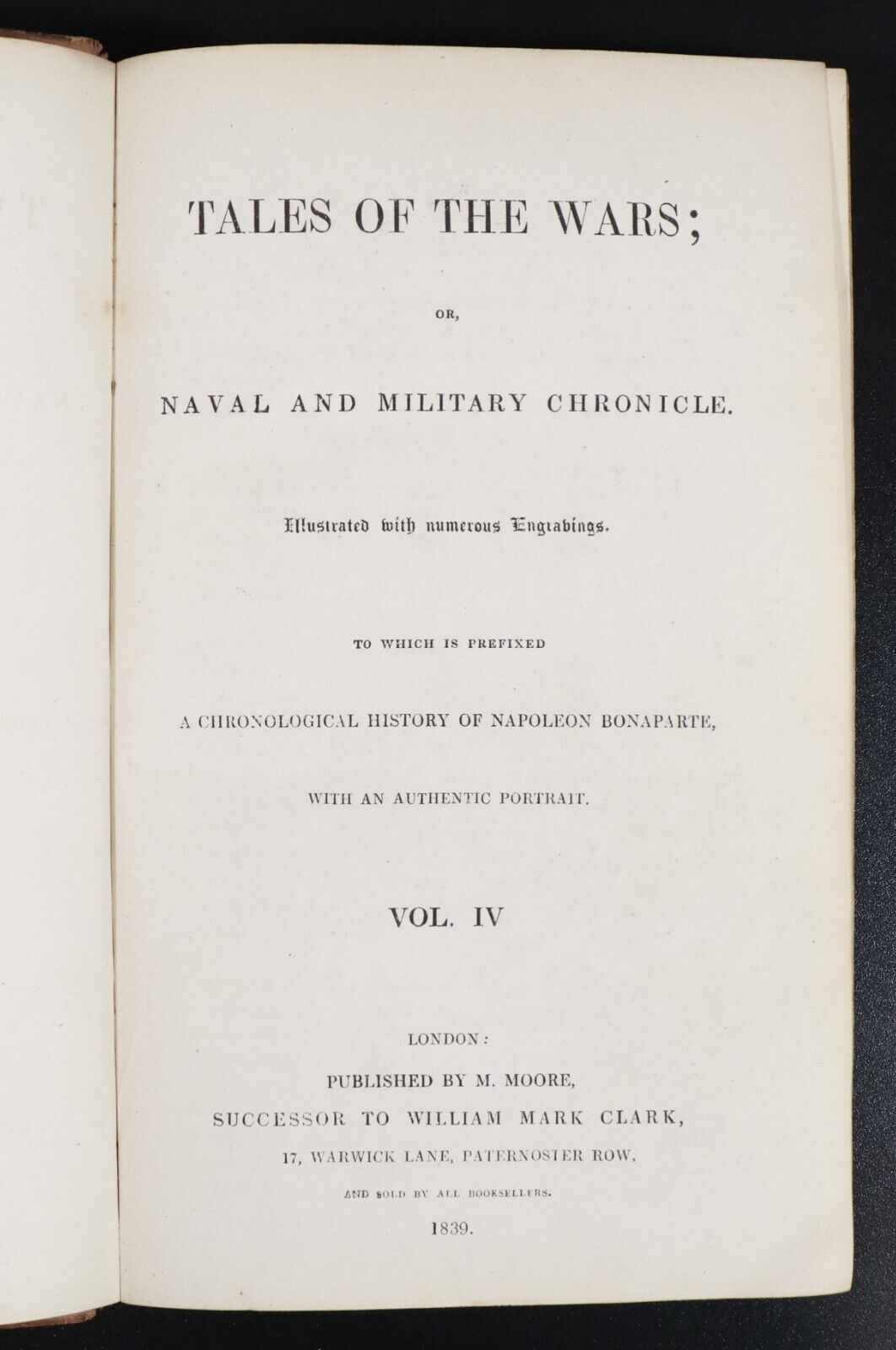 1836 4vol Tales Of The Wars Naval Military Antiquarian British History Book Set