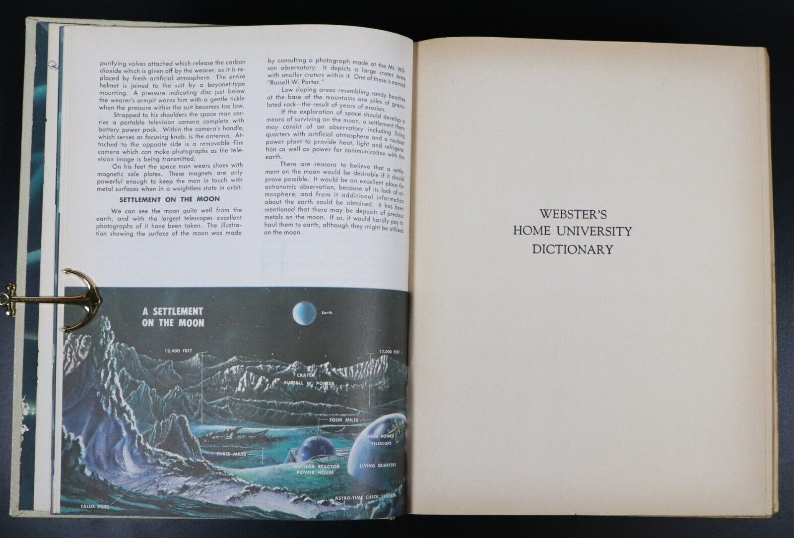 1963 Webster's Home University Dictionary Large Vintage Reference Book