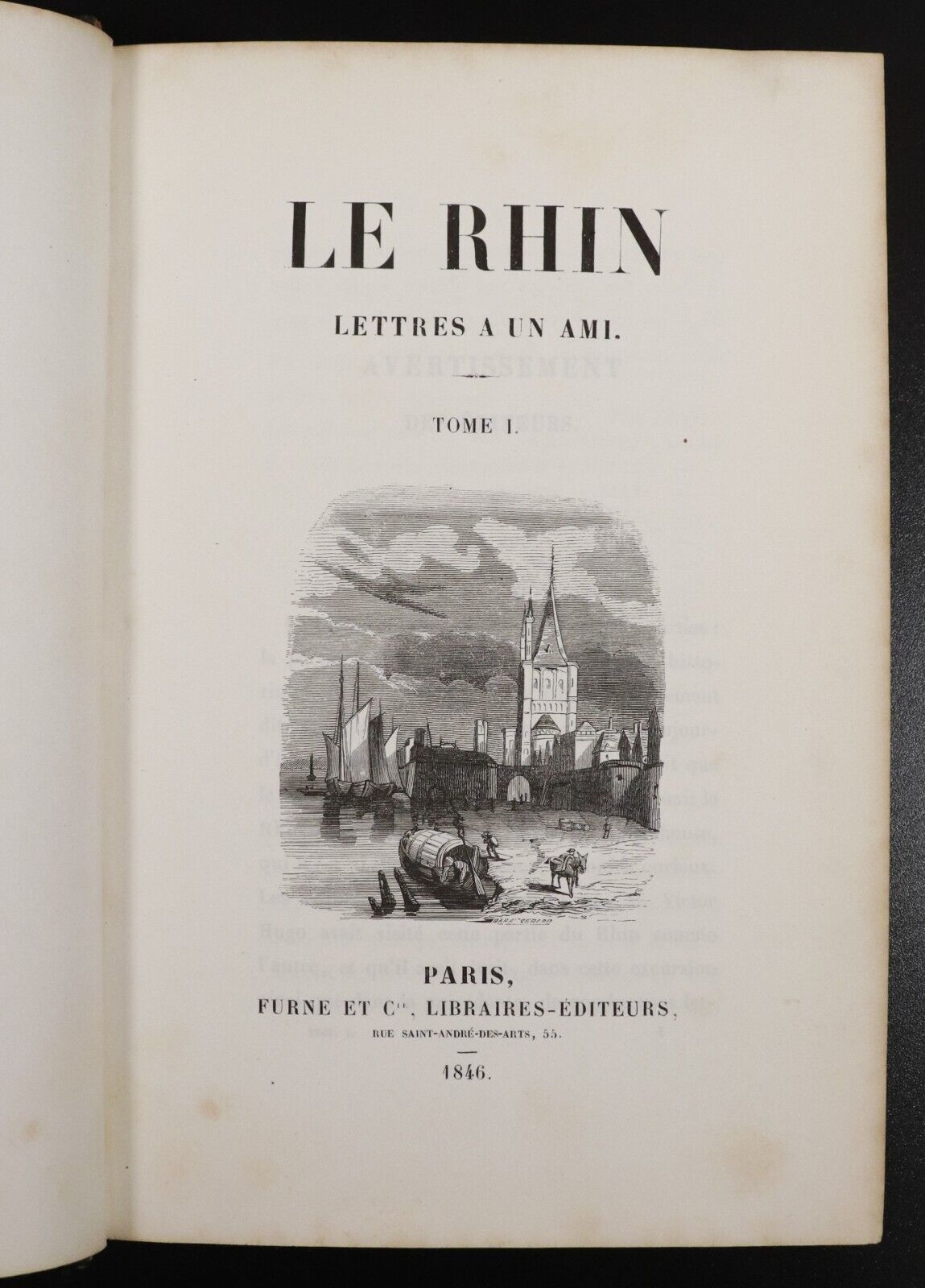 1846 Oeuvres Victor Hugo Le Rhin Lettres A Un Ami Antiquarian French Book
