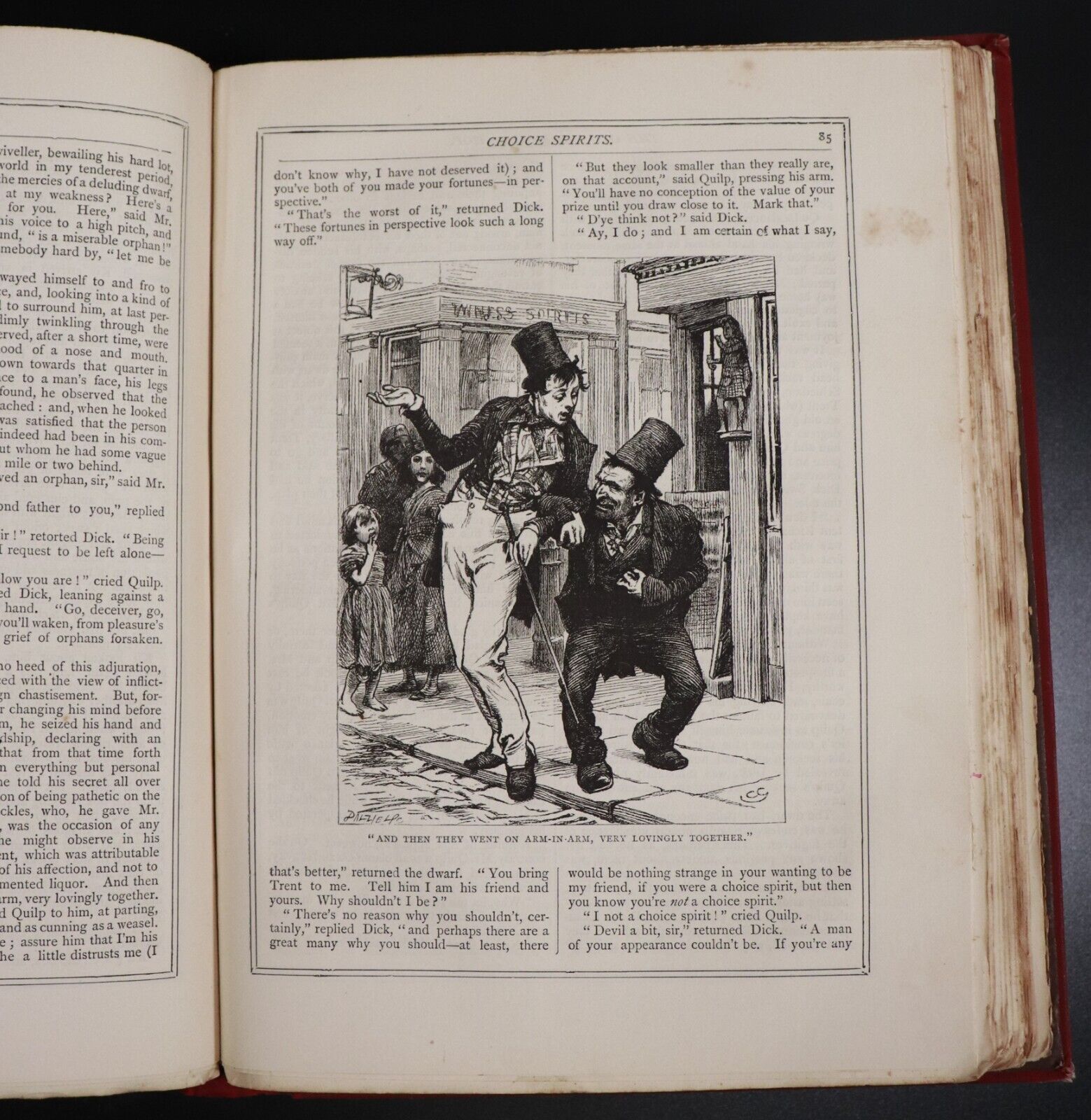 c1880 Pickwick Club & Old Curiosity Shop by Charles Dickens Antique Fiction Book