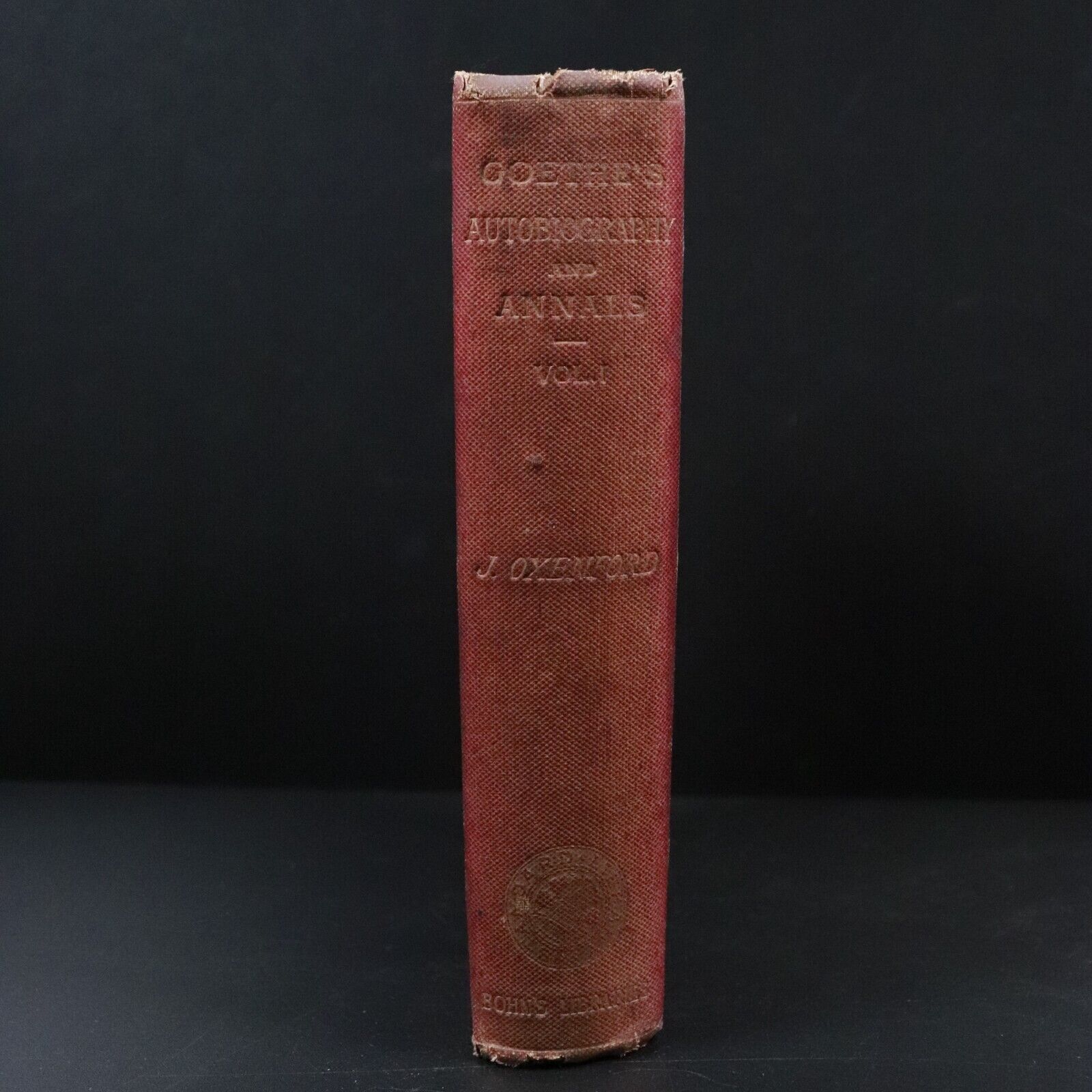 1891 The Autobiography Of Goethe: Truth & Poetry Antique Literature Book