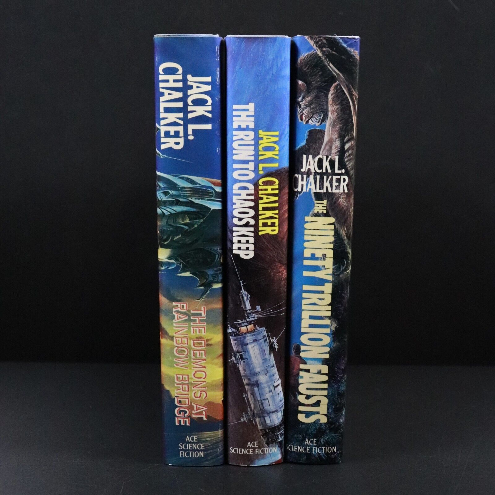 1989 3vol The Quintara Marathon by JL Chalker Science Fiction Book Set 1st Ed