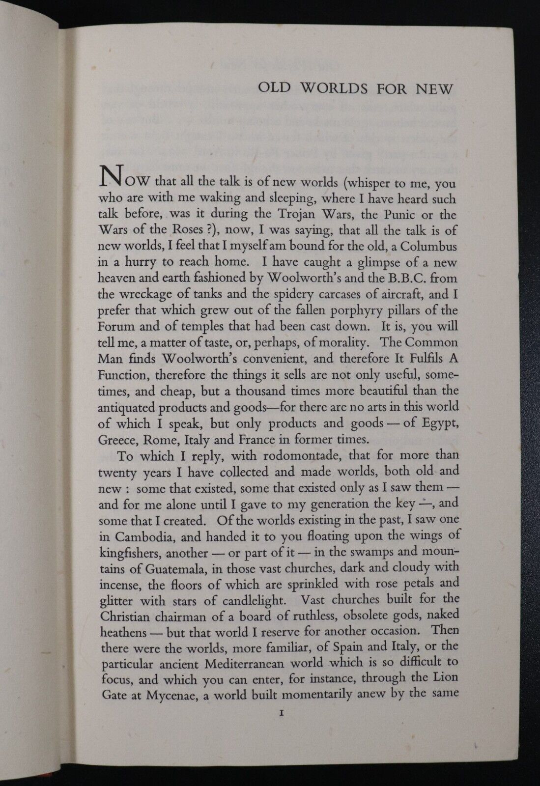 1944 Sing High Sing Low Essays by Osbert Sitwell Antique English Literature Book