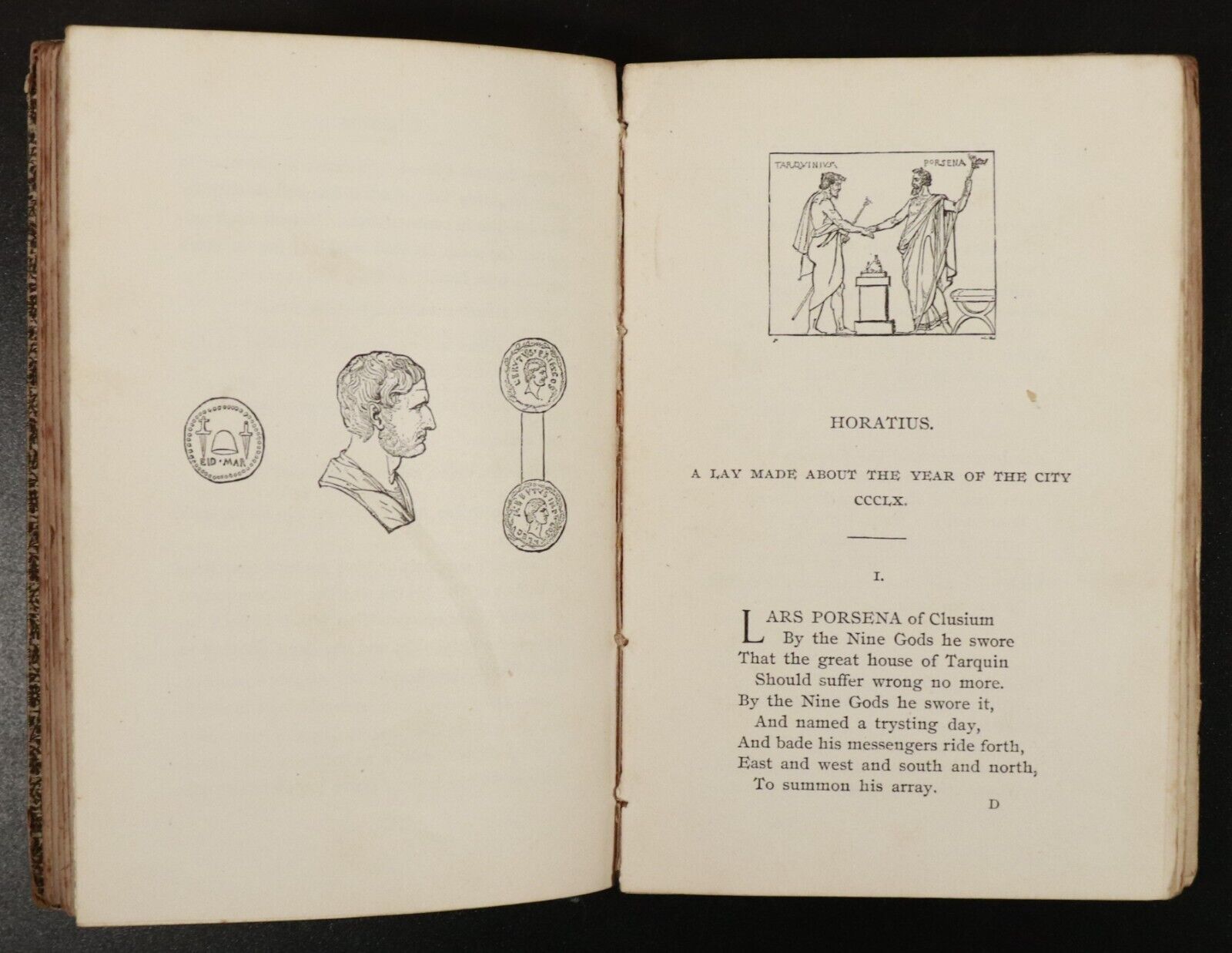 1888 Lays Of Ancient Rome by Lord Macaulay Antique Roman History Poetry Book